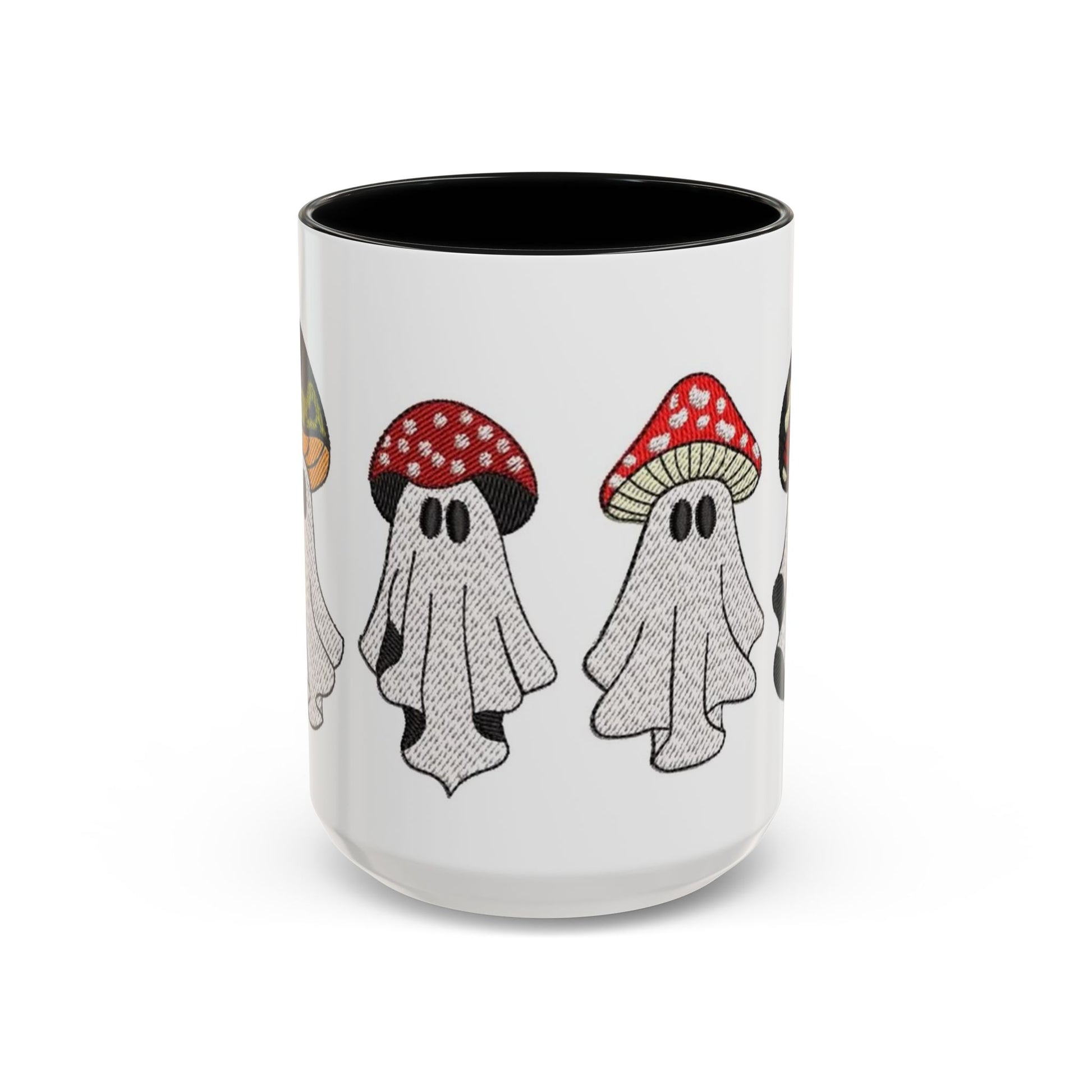 Whimsical Ghost & Mushroom Coffee Mug
