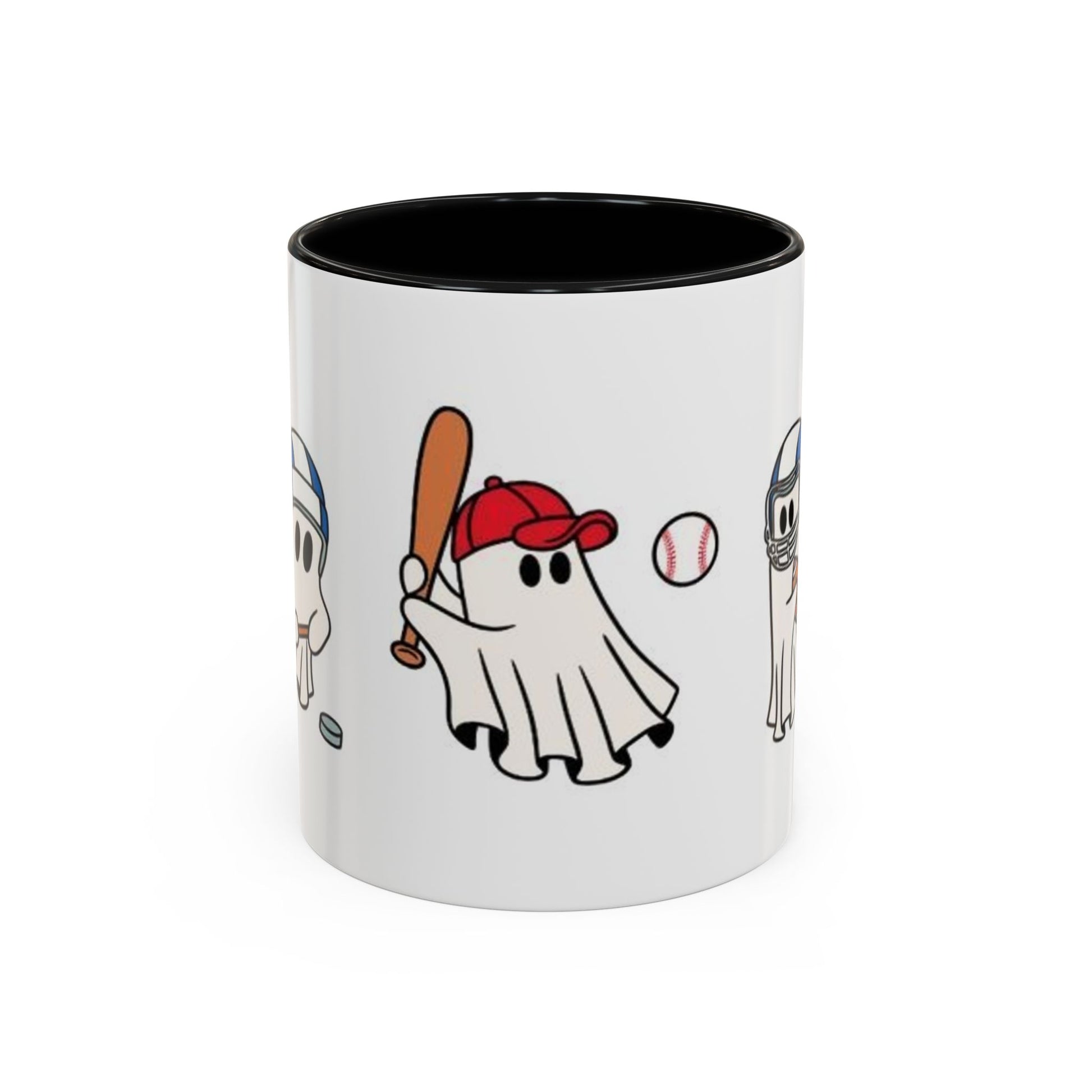 Whimsical Sports Ghost Coffee Mug - Fun Ghost Drawing