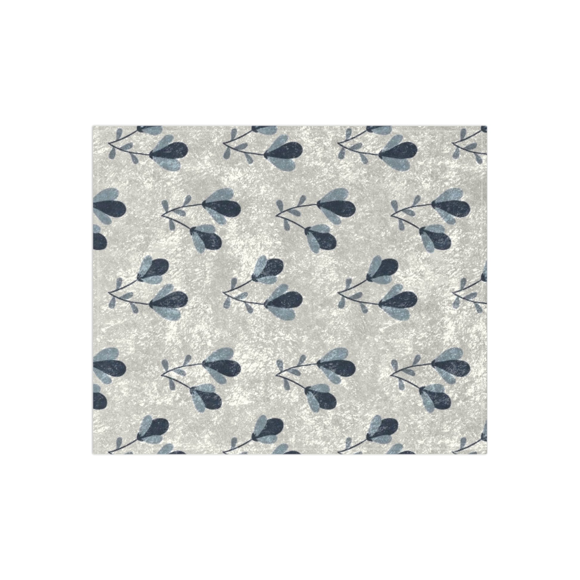 Cozy Botanical Crushed Velvet Blanket | Soft Floral Throw
