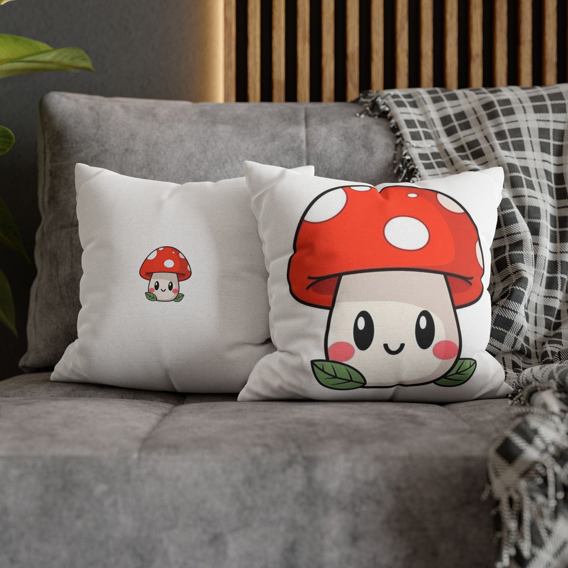 Cute Mushroom Pillowcase - cushion cover
