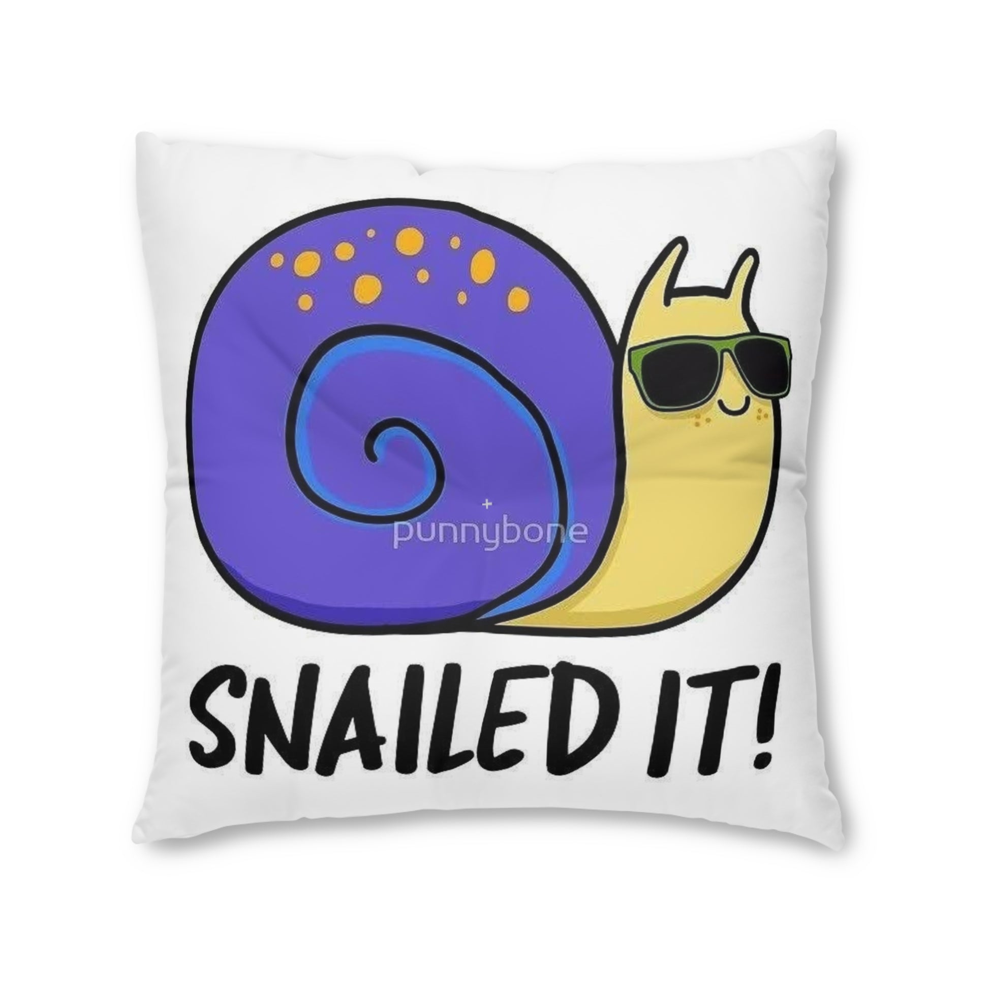 Snailed It! Tufted Floor Pillow