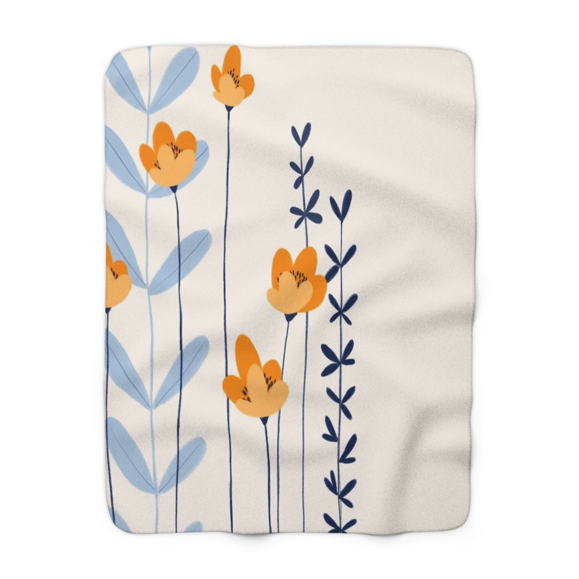 Floral Sherpa Fleece Blanket