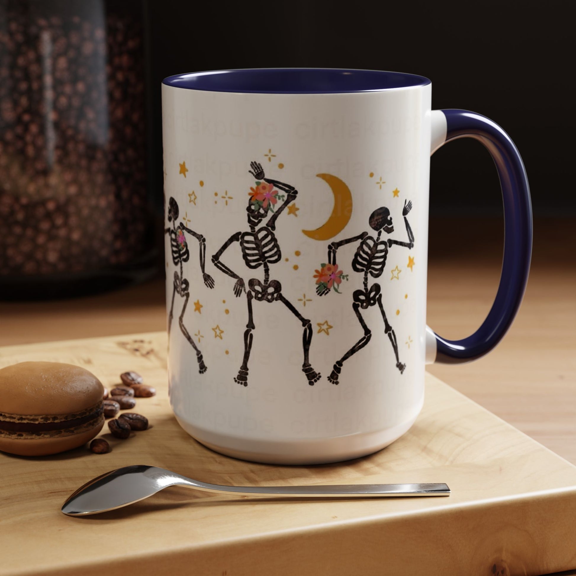 Whimsical Skeleton Dancing Mug - Perfect for Halloween
