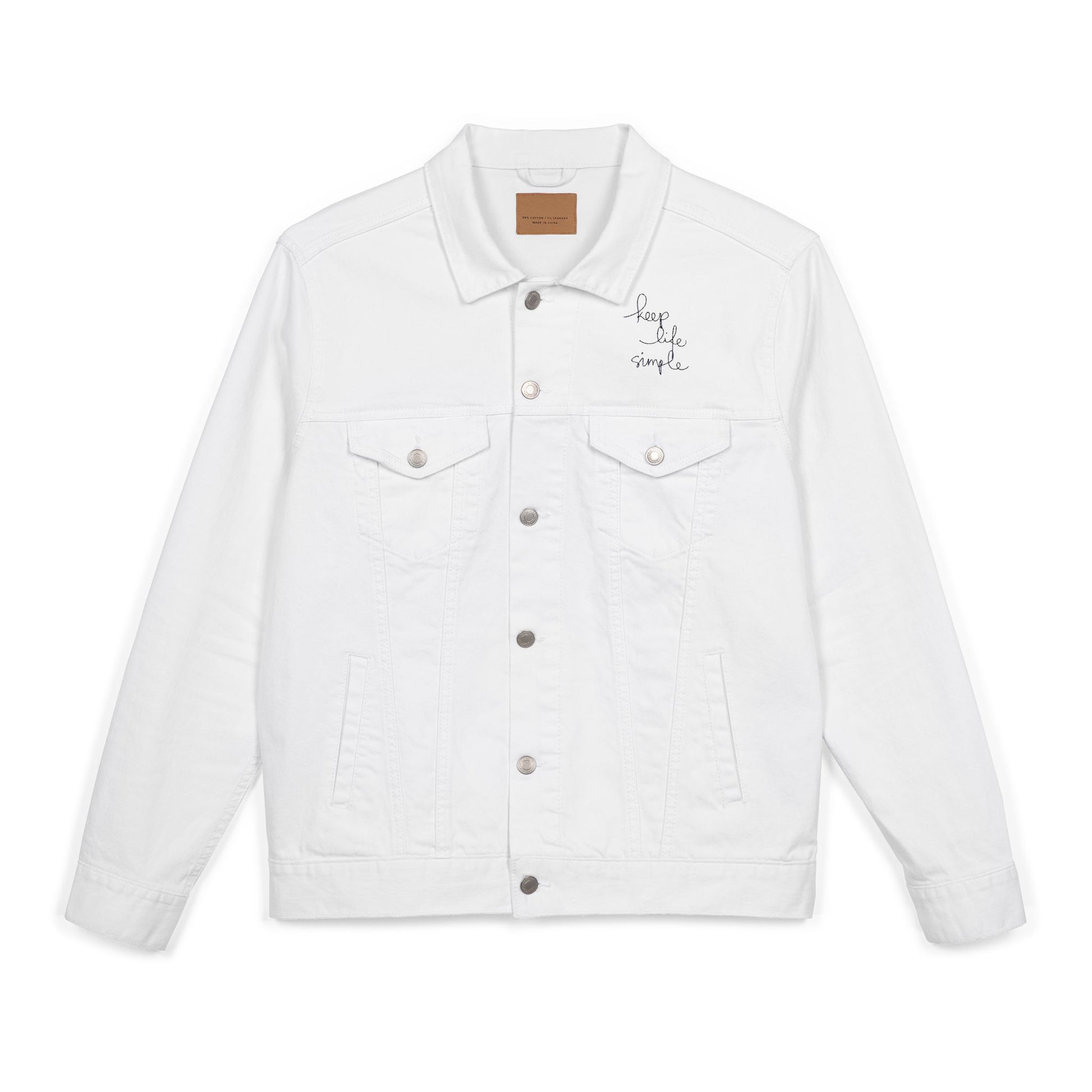 Chic Embroidered unisex Denim Jacket