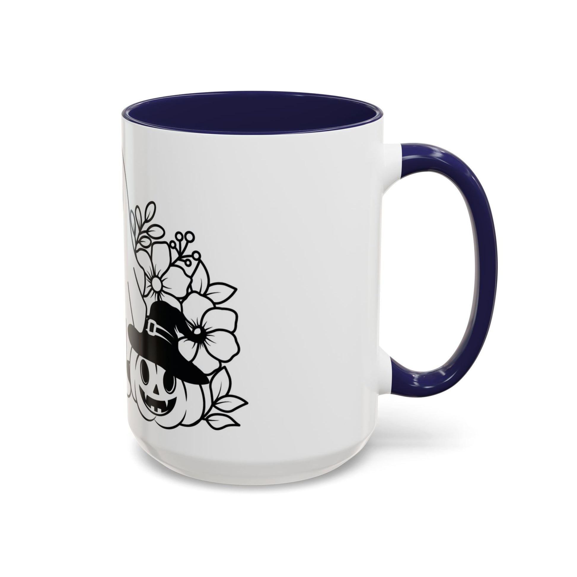 Spooky Halloween Coffee Mug - Ghost and Pumpkin Design