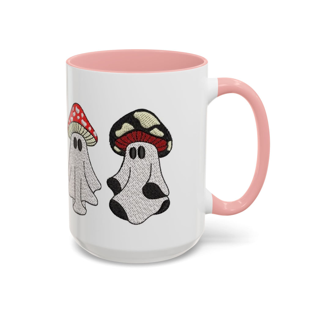 Whimsical Ghost & Mushroom Coffee Mug