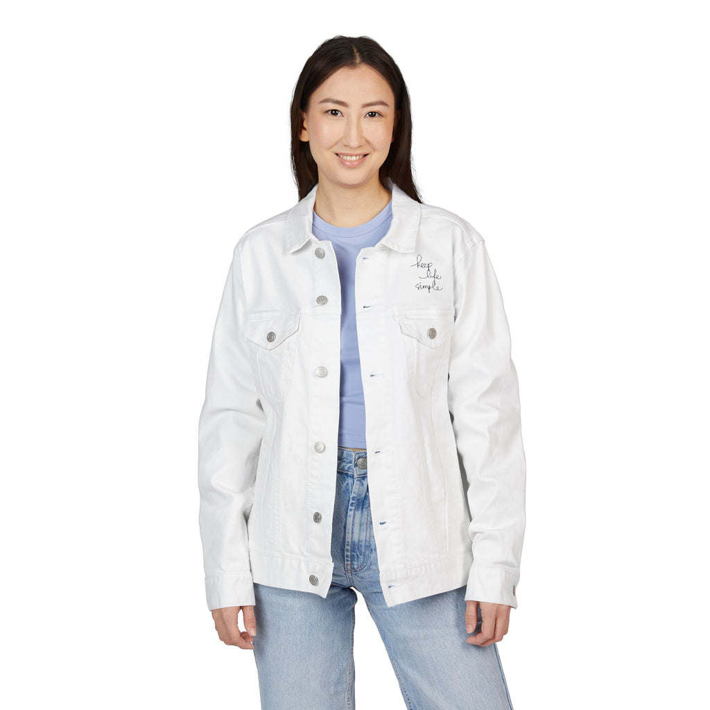 Chic Embroidered unisex Denim Jacket