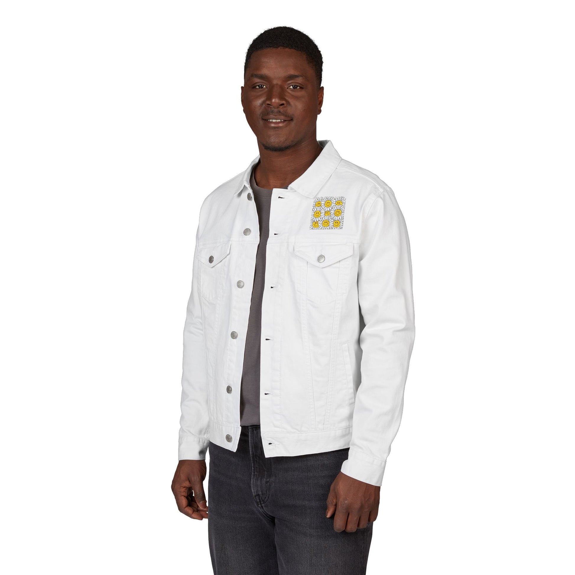 Sunshine Embroidered Unisex Denim Jacket