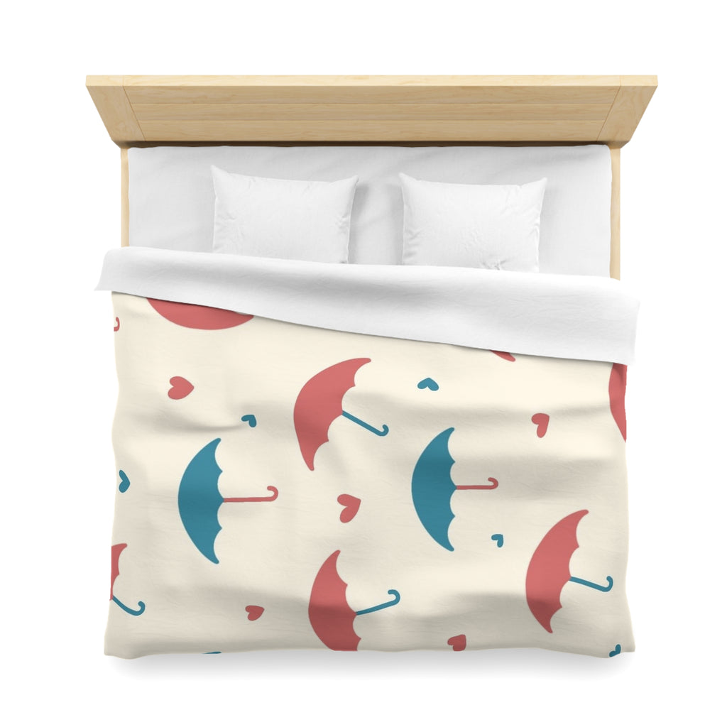 Charming Umbrella Microfiber Duvet Cover