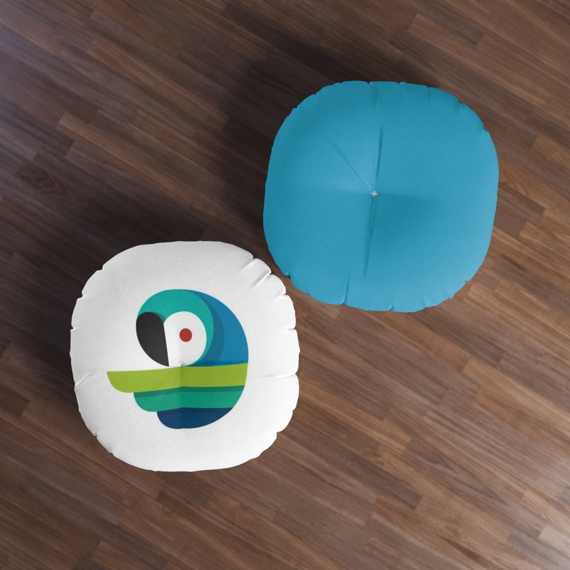 Vibrant Parrot Tufted Floor Pillow