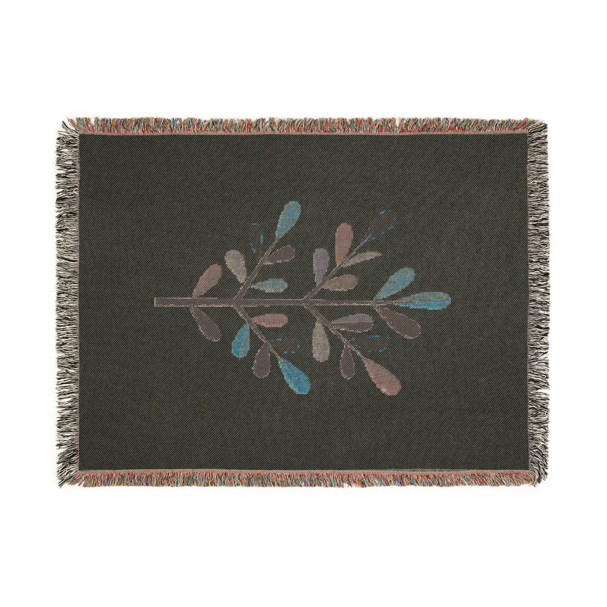 Cozy Woven Blanket with Leaf Design
