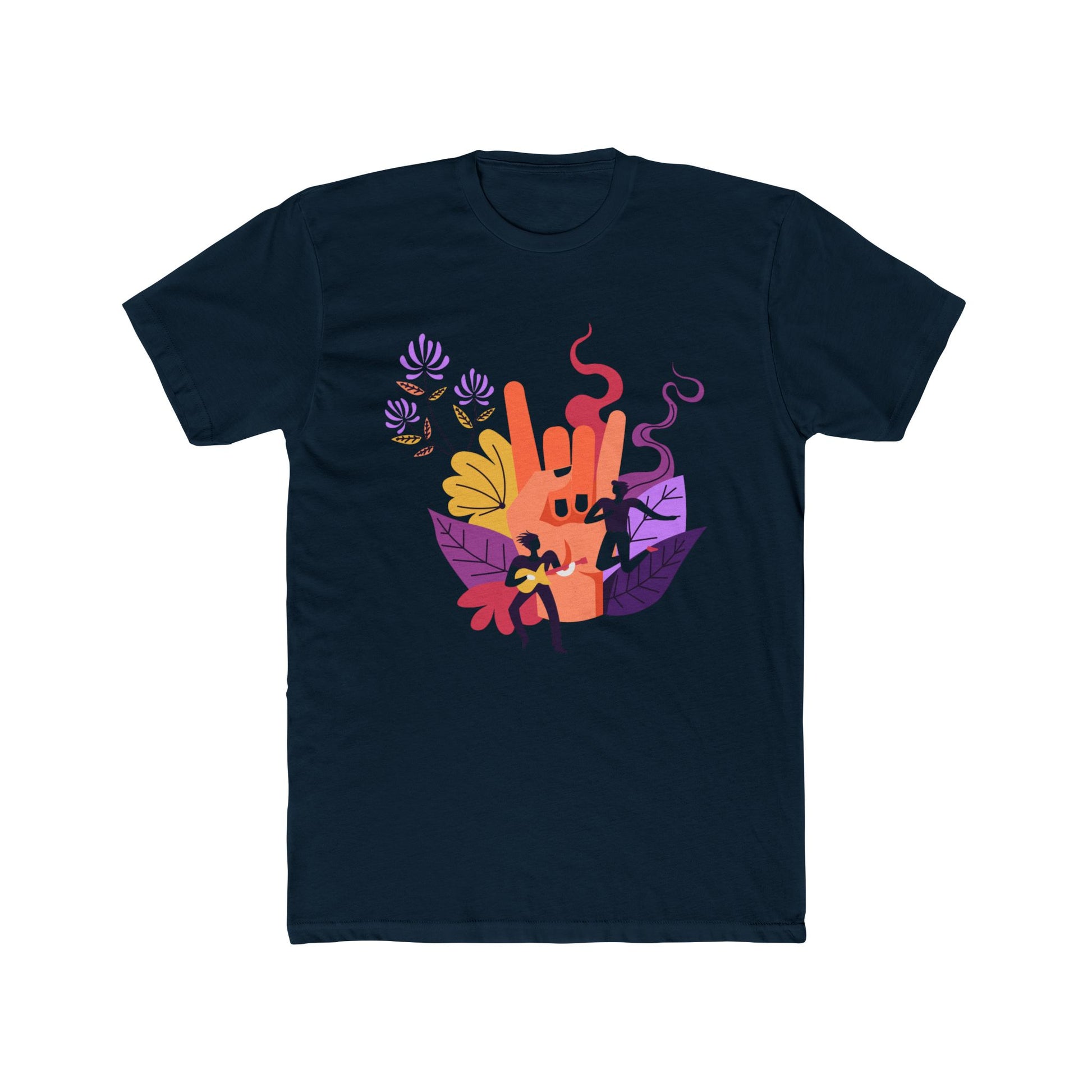 Colorful Hand Gesture Cotton Tee Unisex Graphic T-Shirt