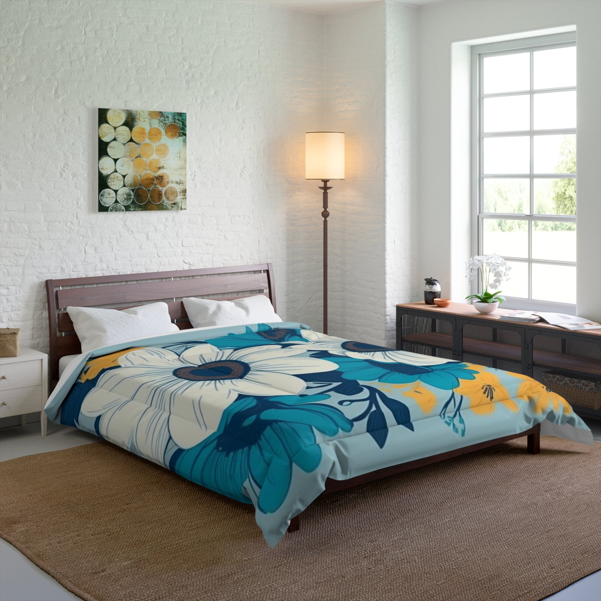 Botanical Floral Comforter - Cozy Bedroom Decor
