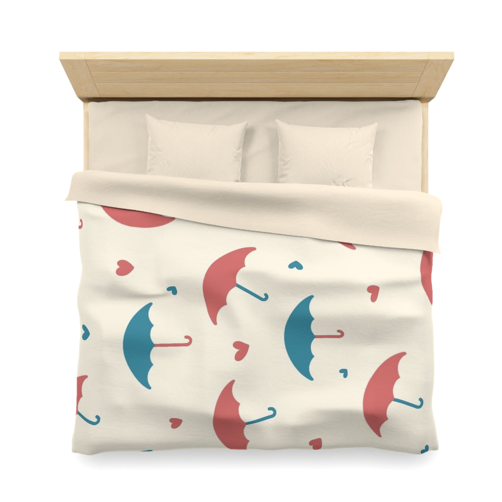 Charming Umbrella Microfiber Duvet Cover