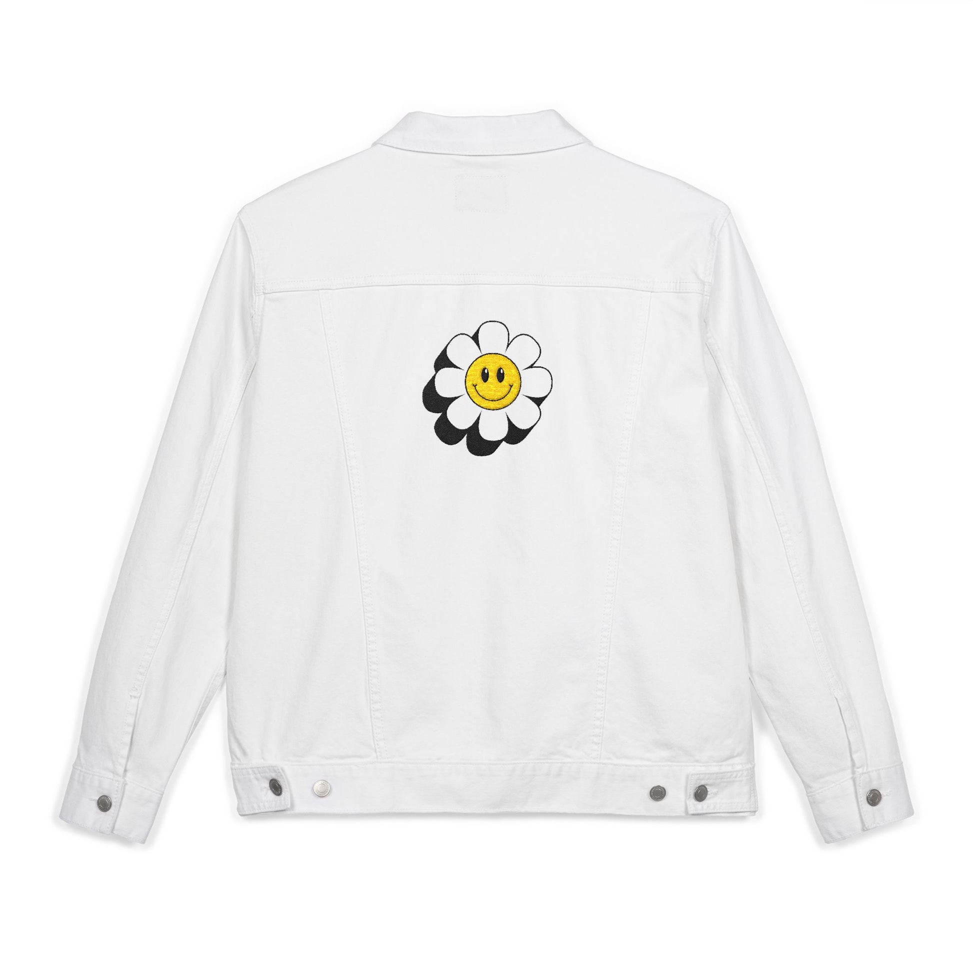 Sunny Flower Embroidered Unisex Denim Jacket