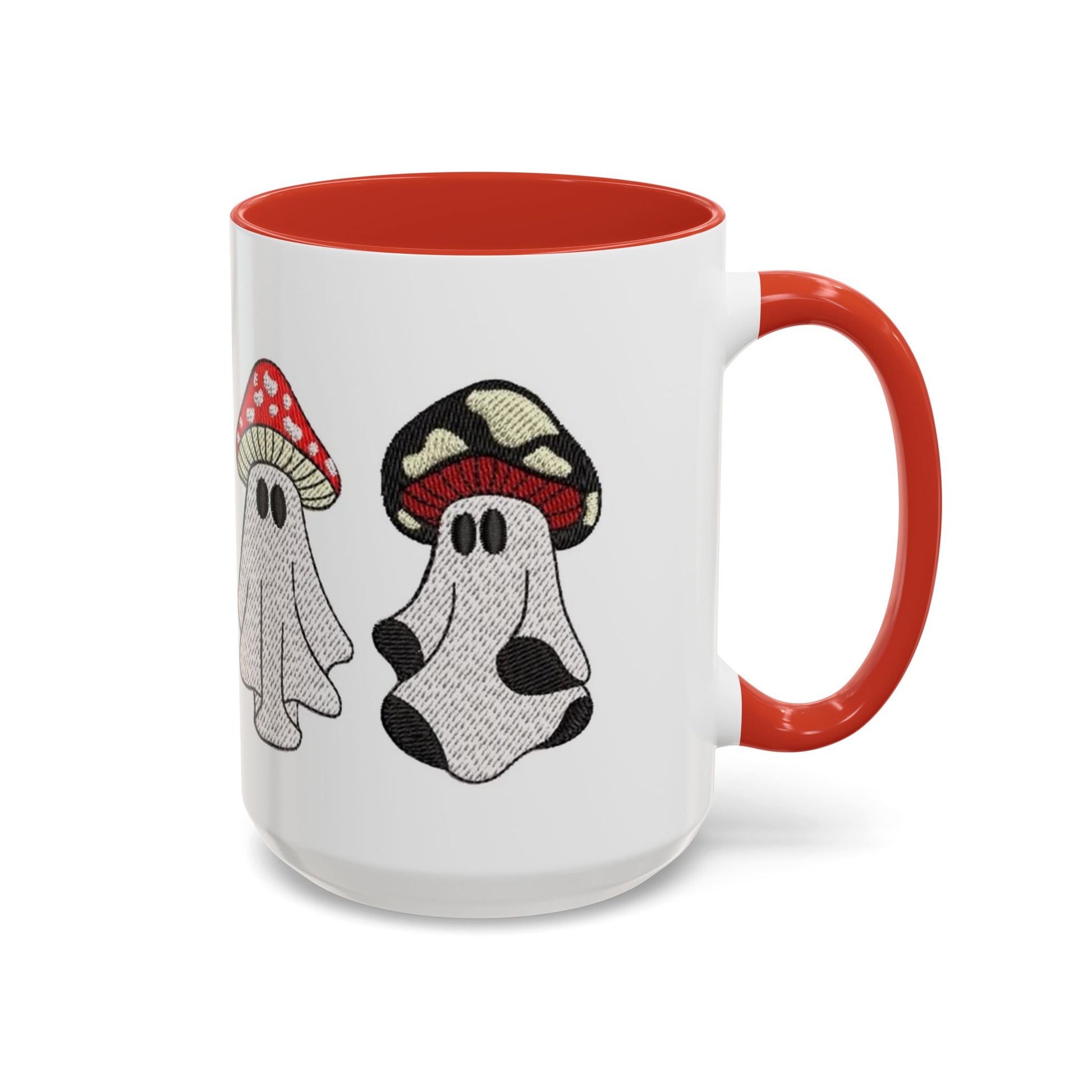 Whimsical Ghost & Mushroom Coffee Mug