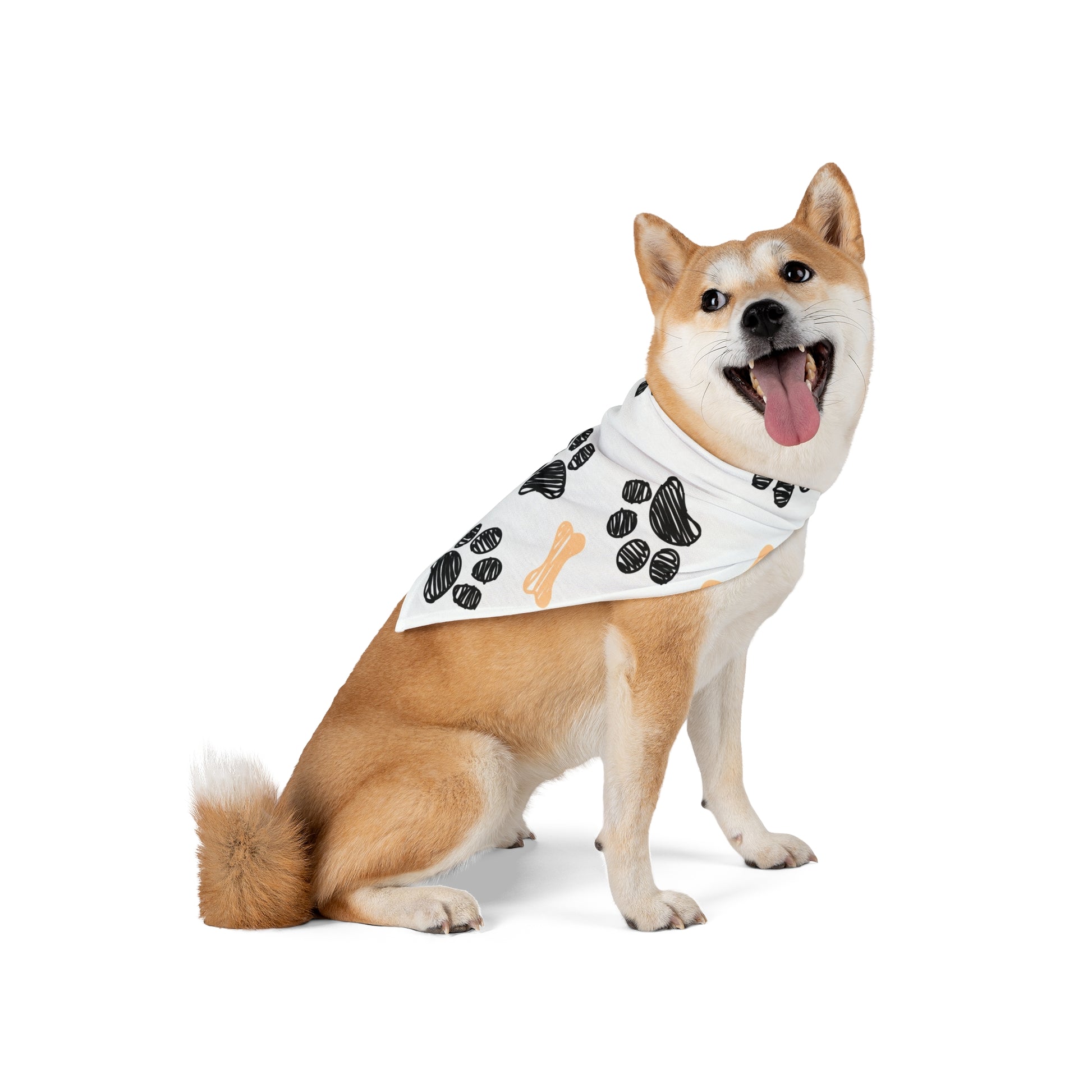 Stylish Pet Bandana with Paw Print Design