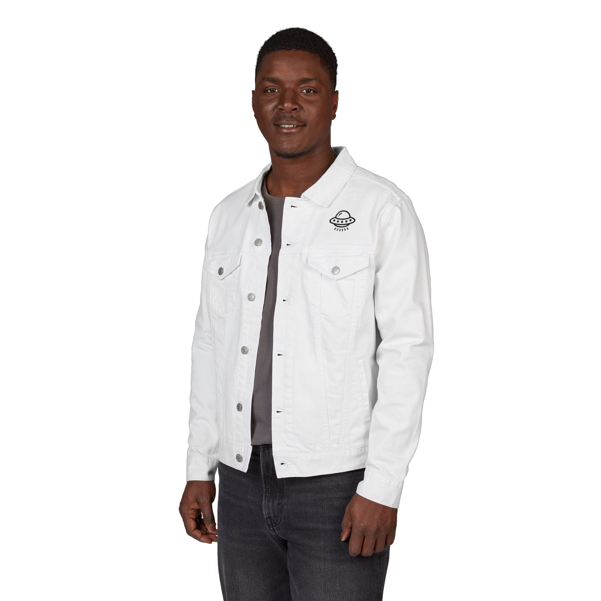 Retro UFO Embroidered unisex Denim Jacket