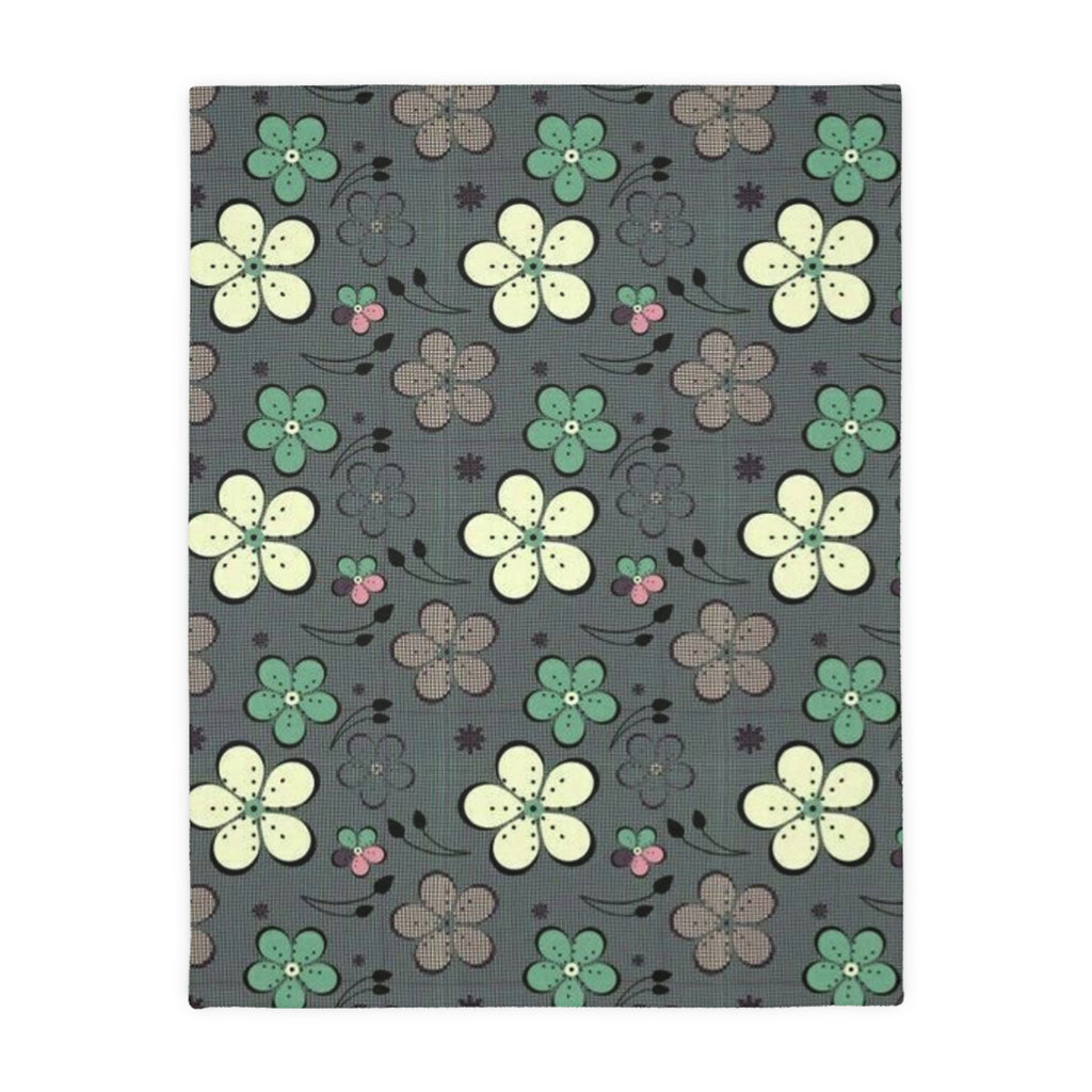 Cozy Floral Microfiber Blanket | Soft Two-Sided Throw for Home Decor