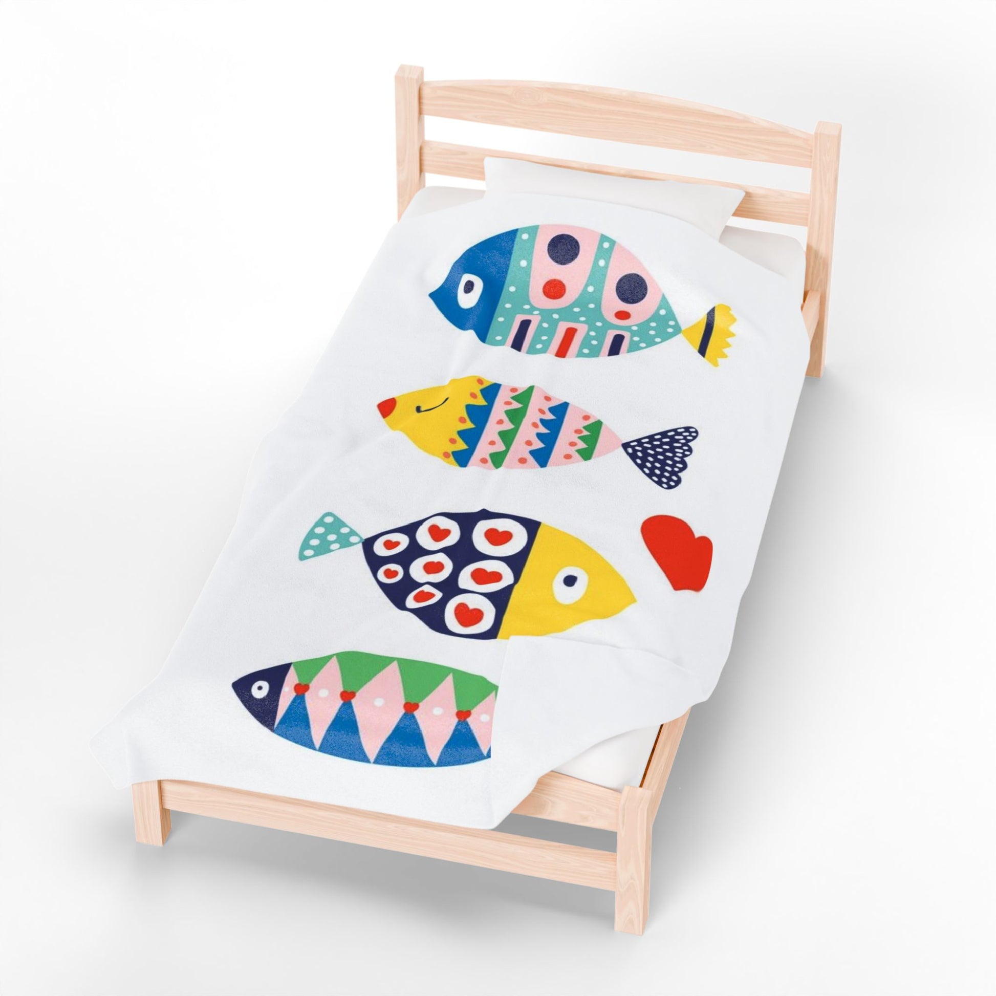 Colorful Fish Velveteen Plush Blanket