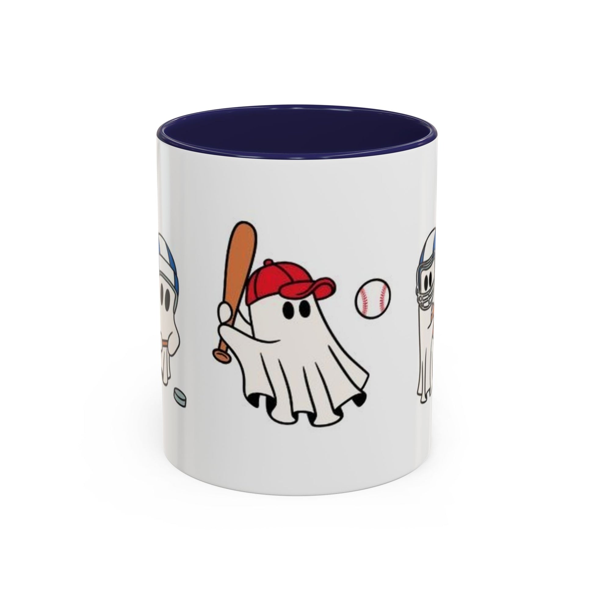 Whimsical Sports Ghost Coffee Mug - Fun Ghost Drawing