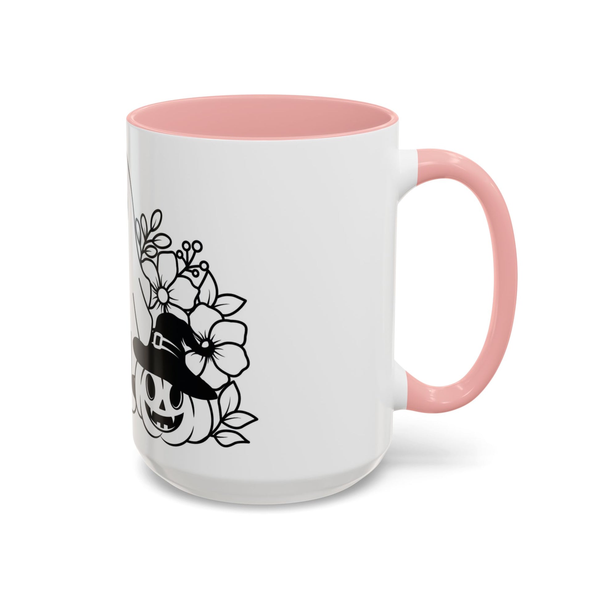 Spooky Halloween Coffee Mug - Ghost and Pumpkin Design