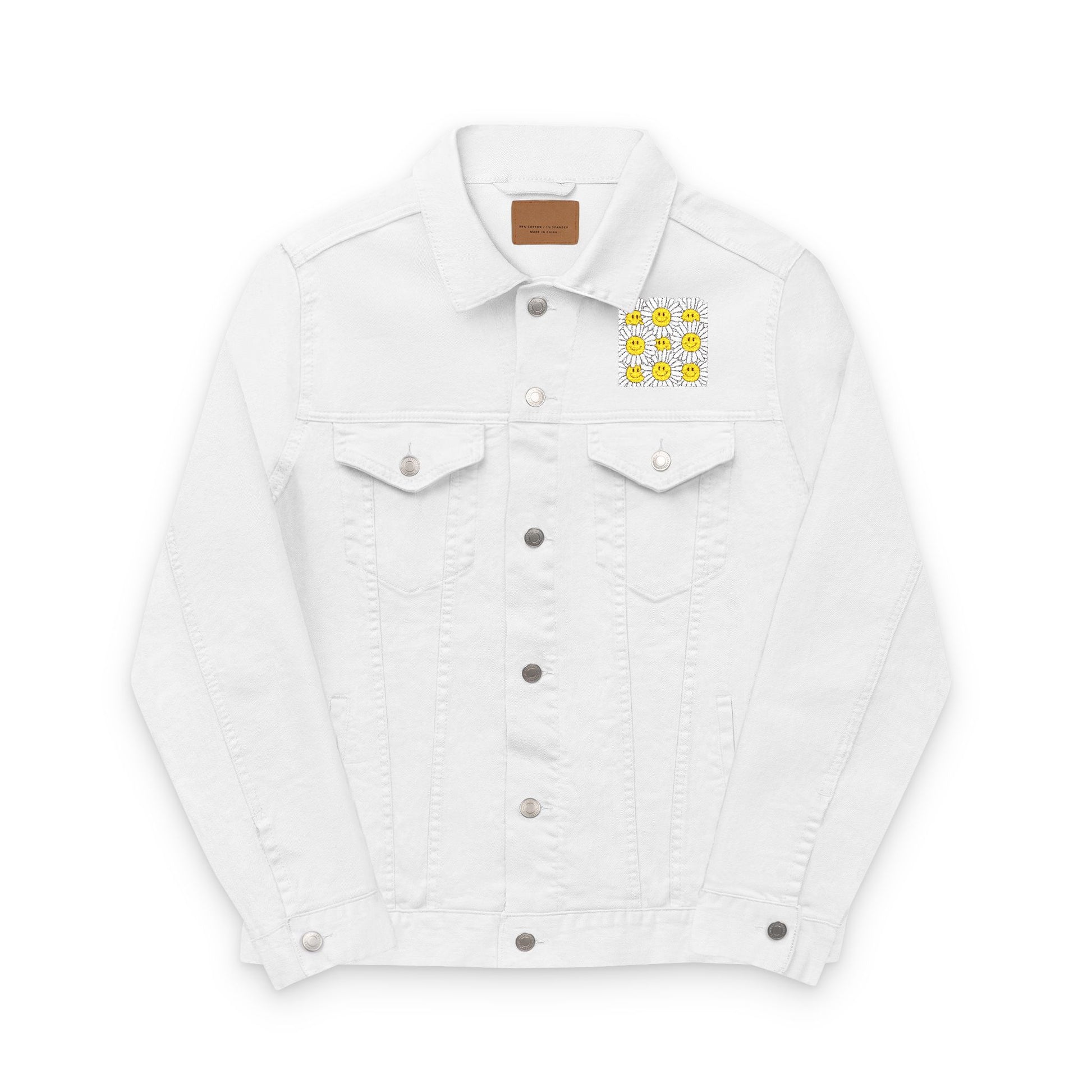 Sunshine Embroidered Unisex Denim Jacket