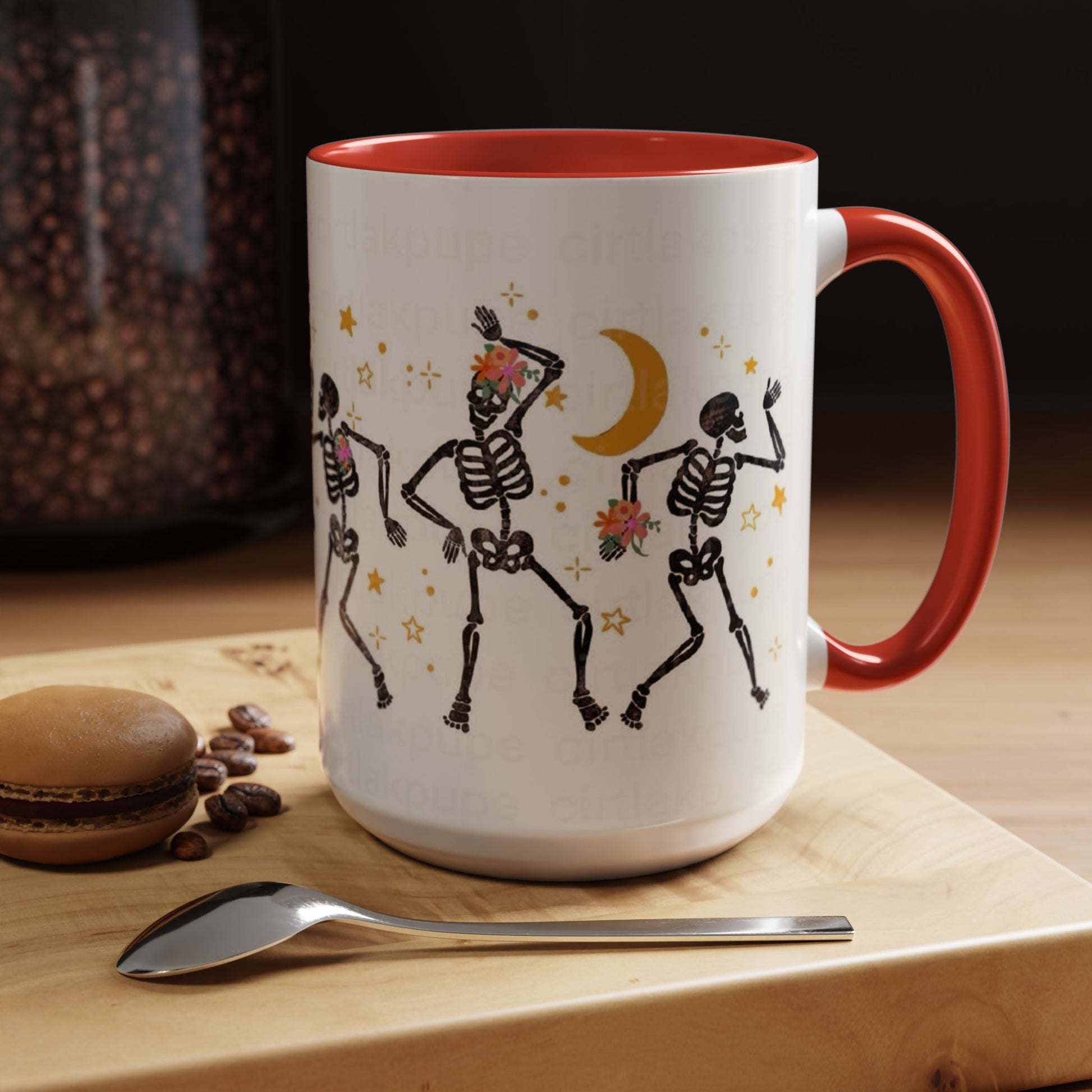 Whimsical Skeleton Dancing Mug - Perfect for Halloween