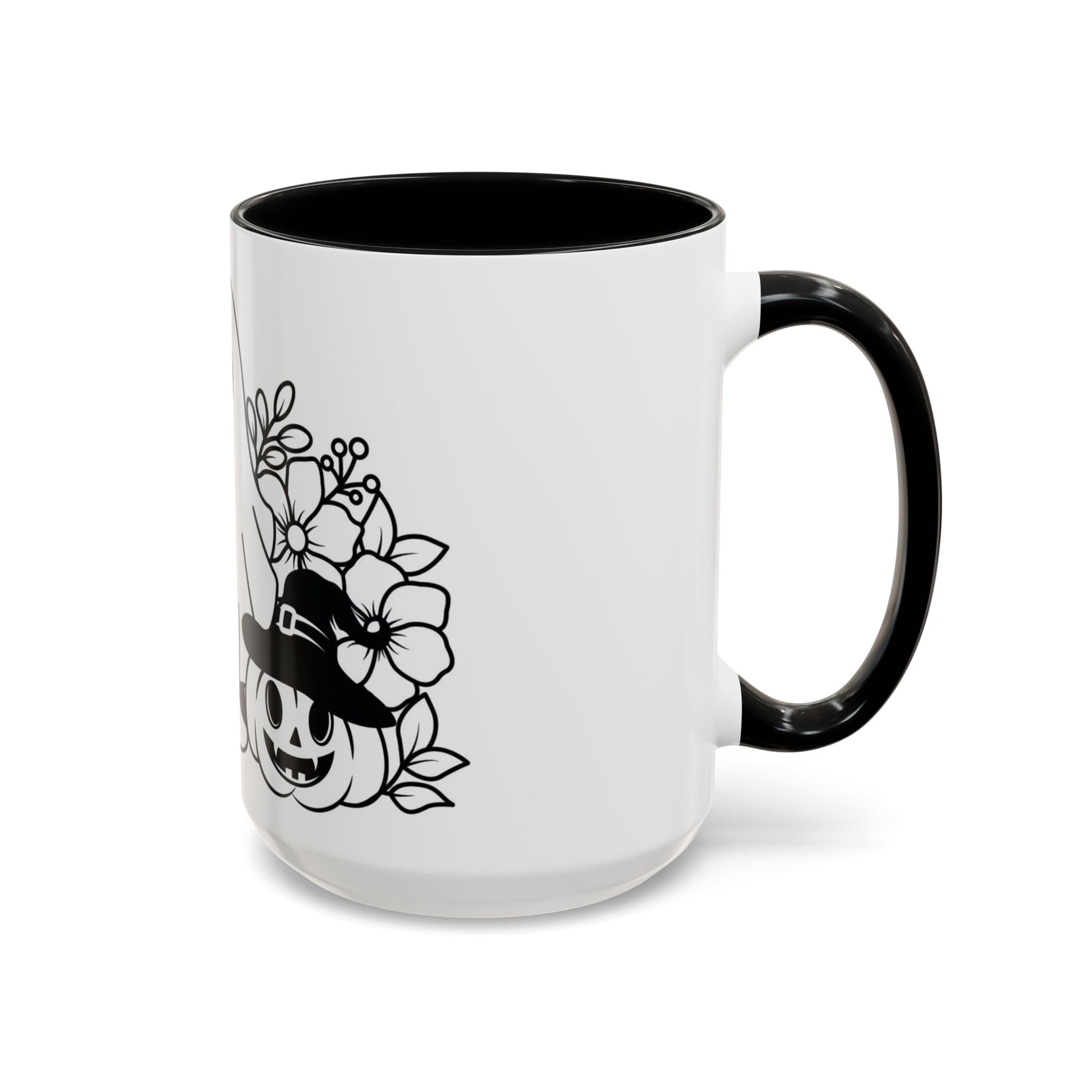 Spooky Halloween Coffee Mug - Ghost and Pumpkin Design
