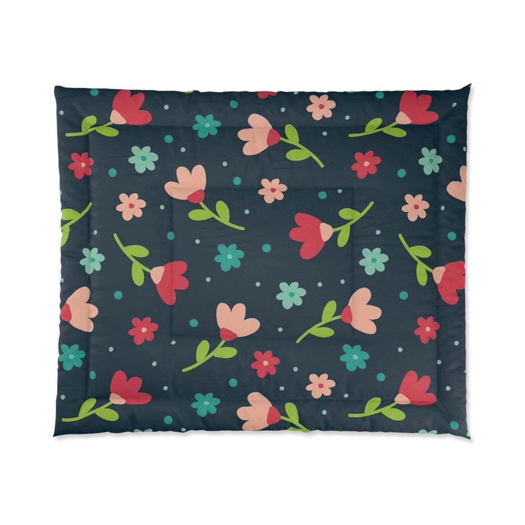 Floral Comforter -  Cozy Bedding Set