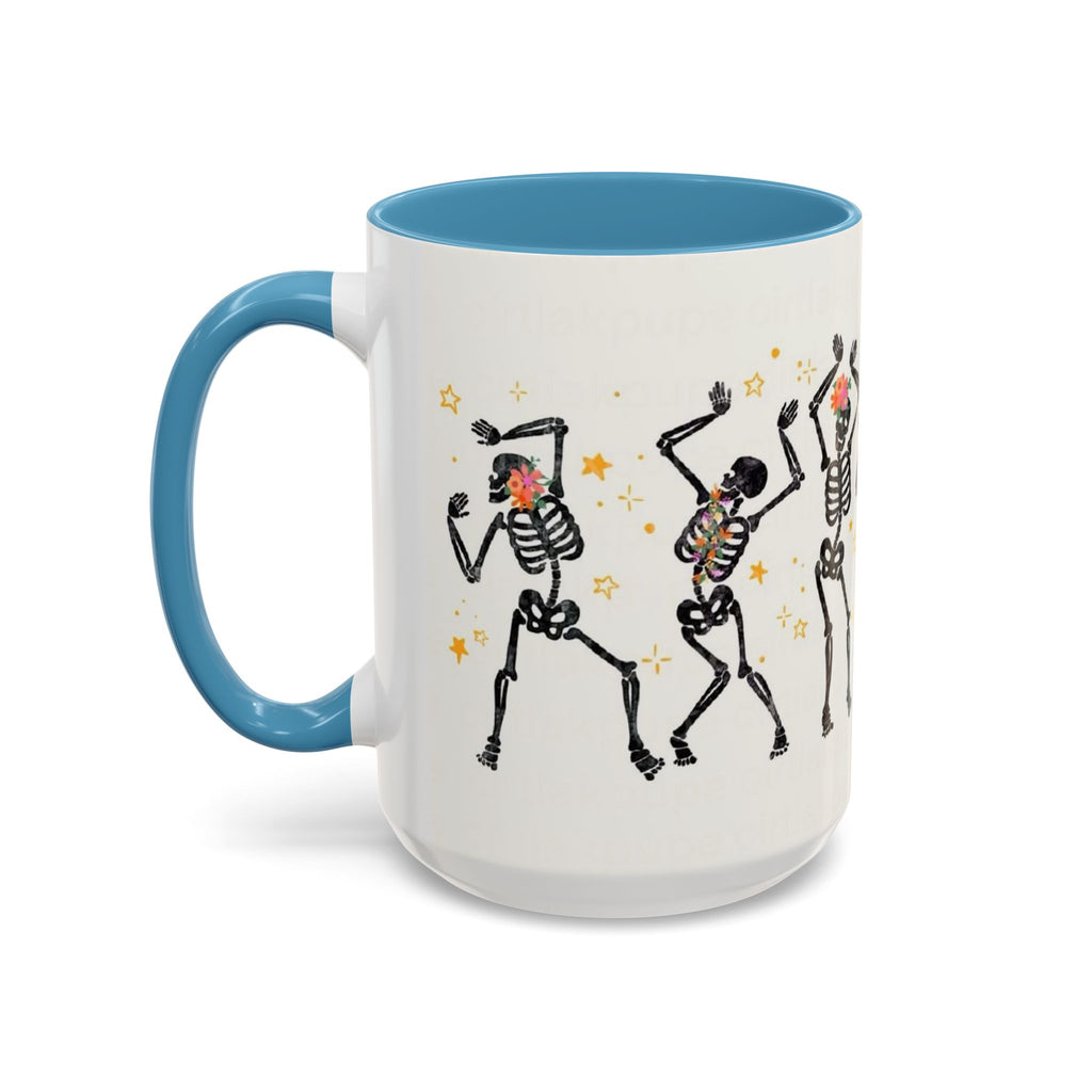 Whimsical Skeleton Dancing Mug - Perfect for Halloween