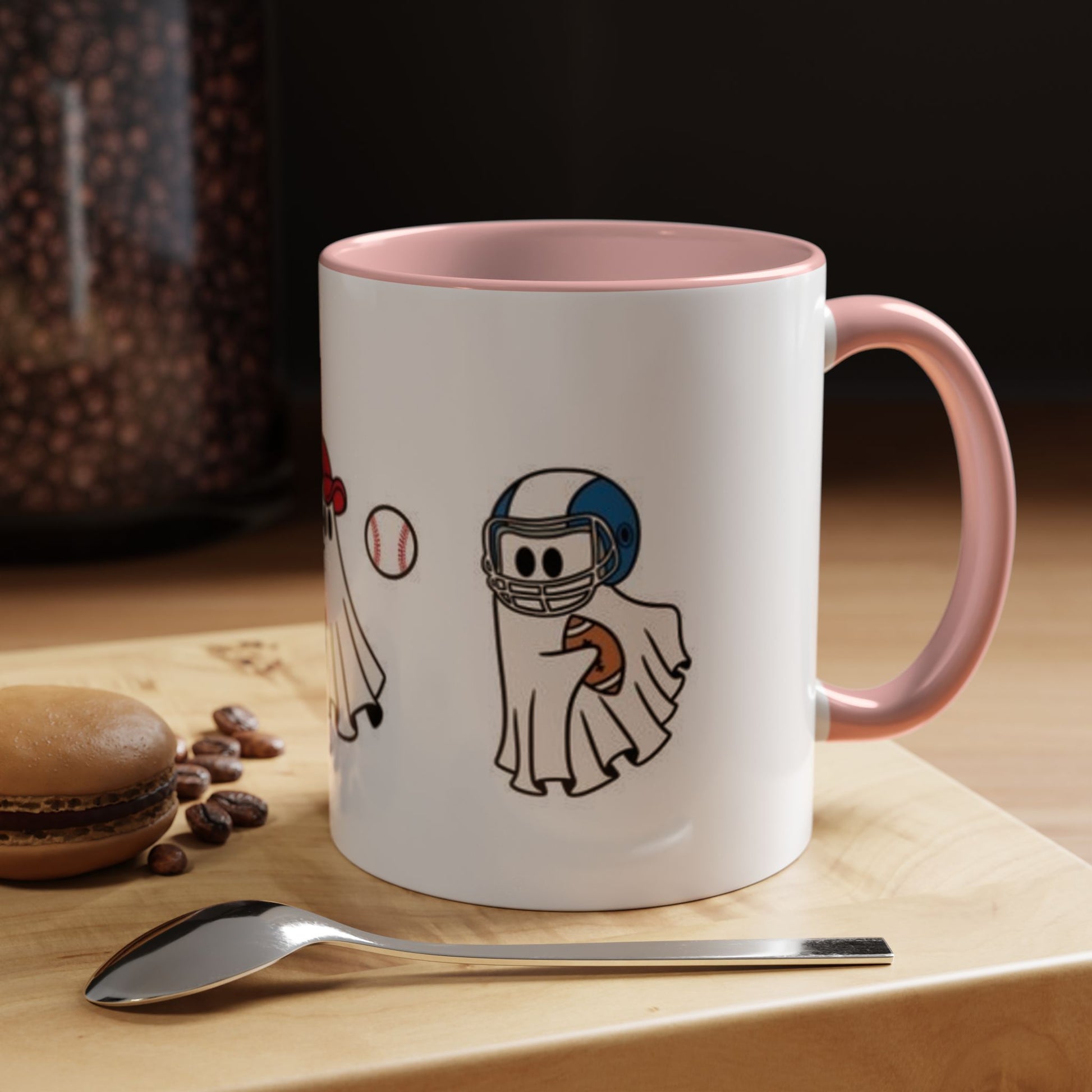 Whimsical Sports Ghost Coffee Mug - Fun Ghost Drawing