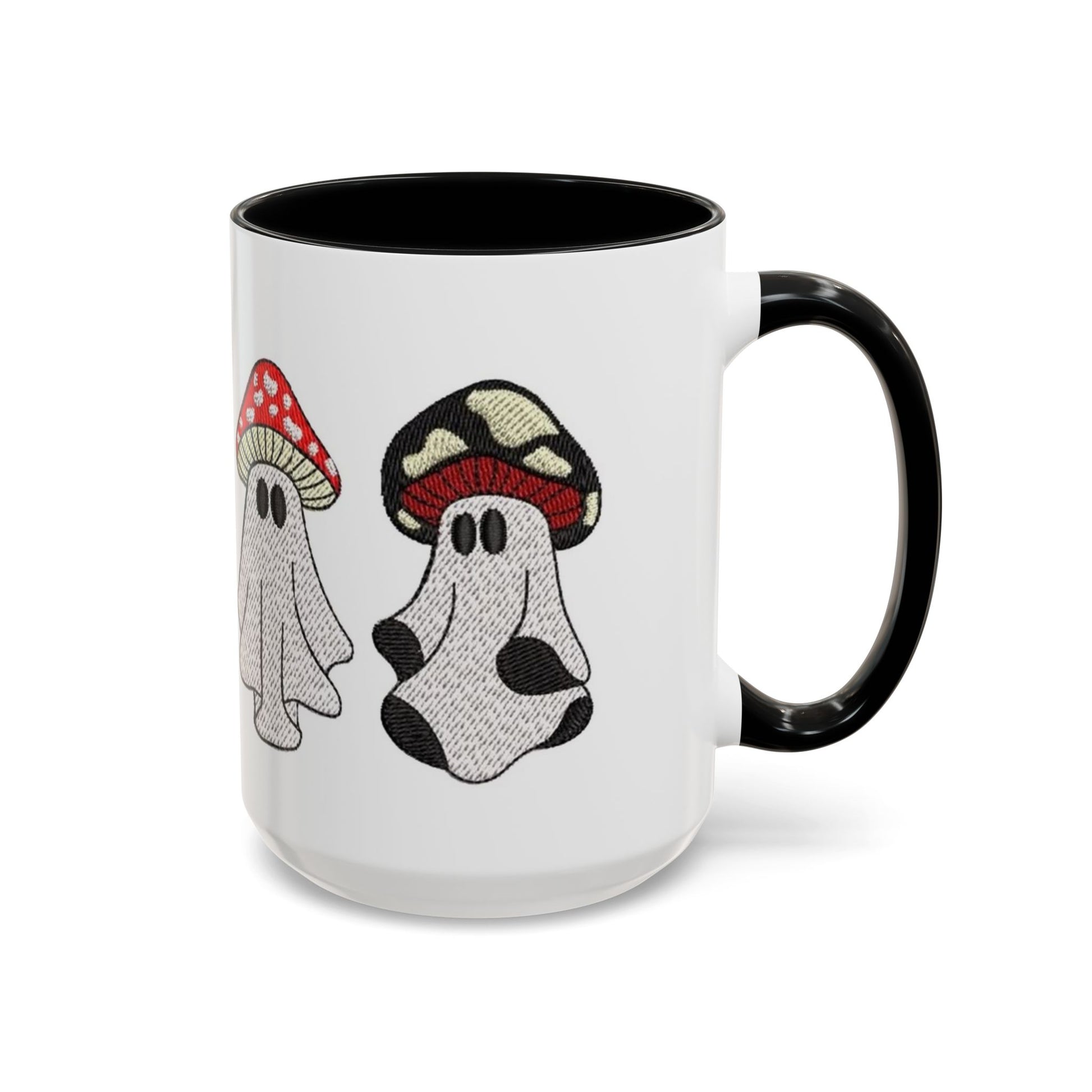 Whimsical Ghost & Mushroom Coffee Mug