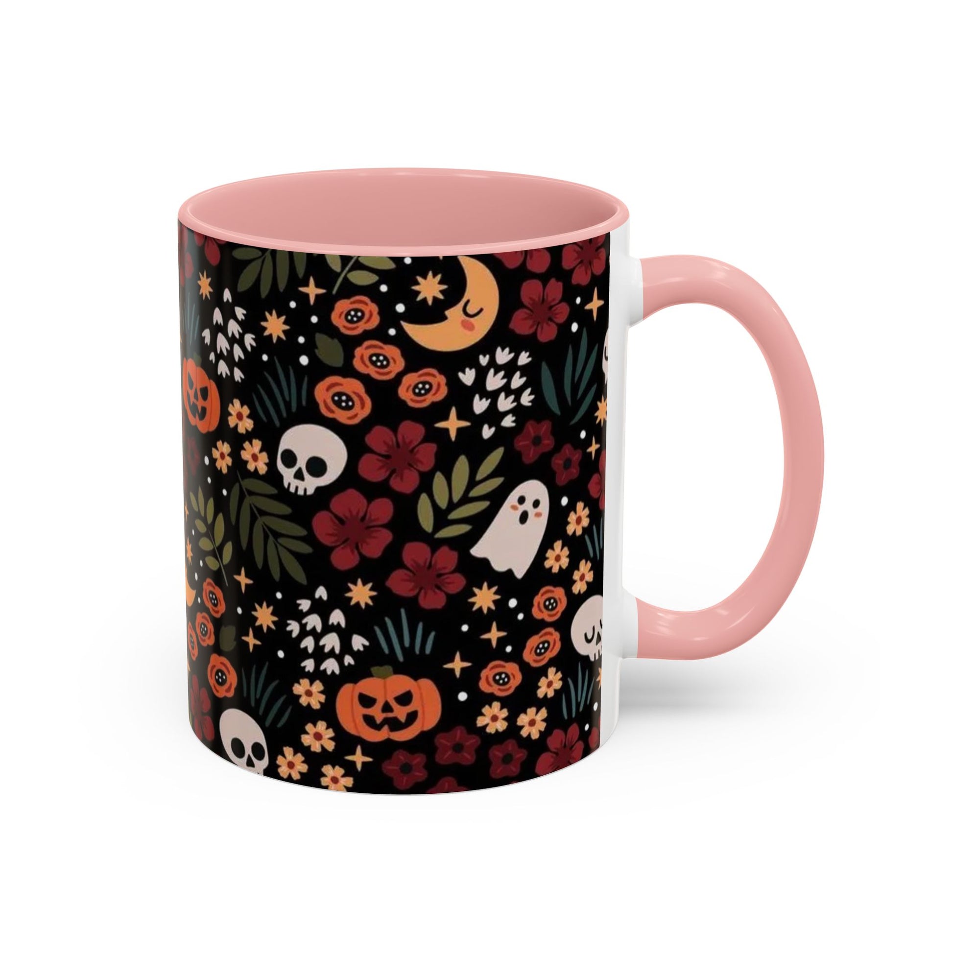 Spooky Floral Accent Coffee Mug - Halloween Gift