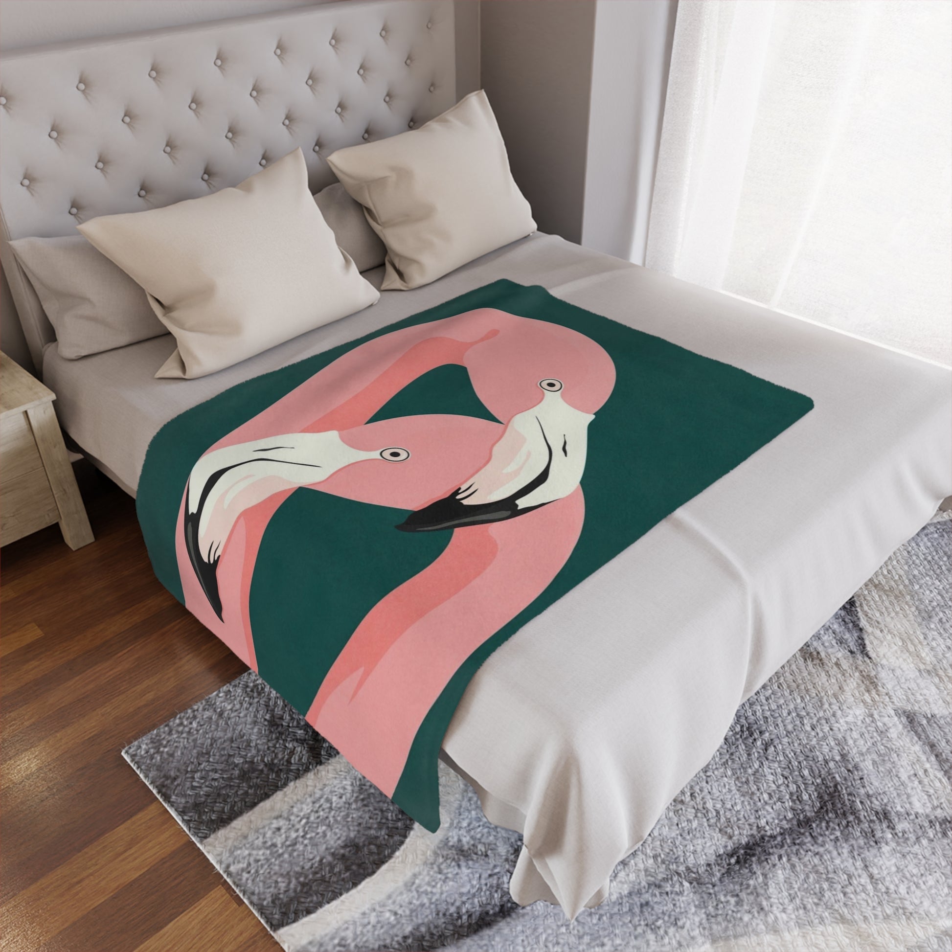 Flamingo Minky Blanket - Cozy Throw for Home