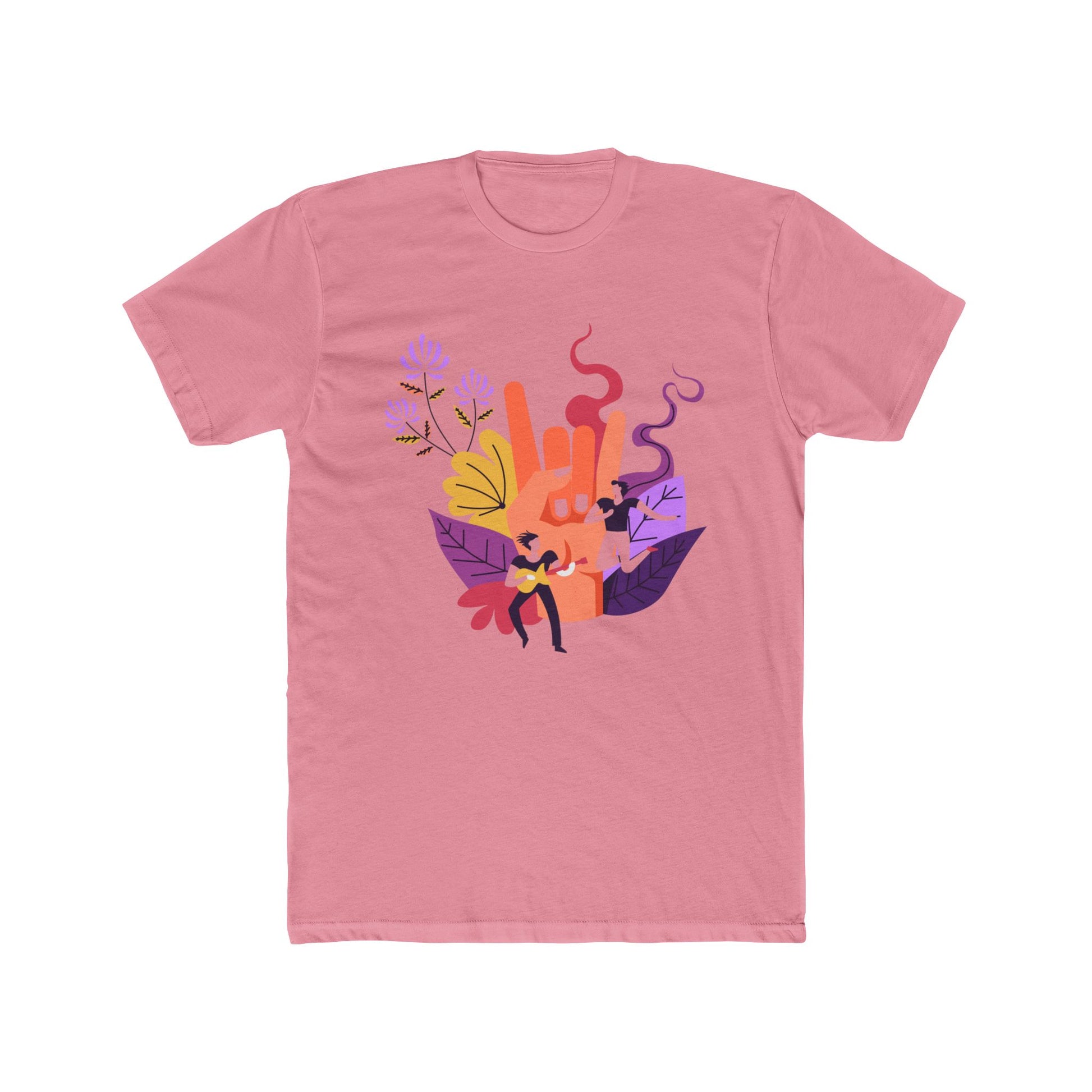 Colorful Hand Gesture Cotton Tee Unisex Graphic T-Shirt
