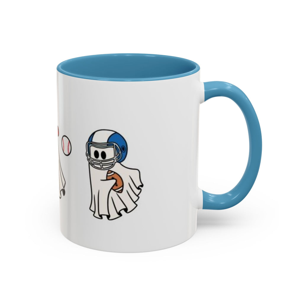Whimsical Sports Ghost Coffee Mug - Fun Ghost Drawing