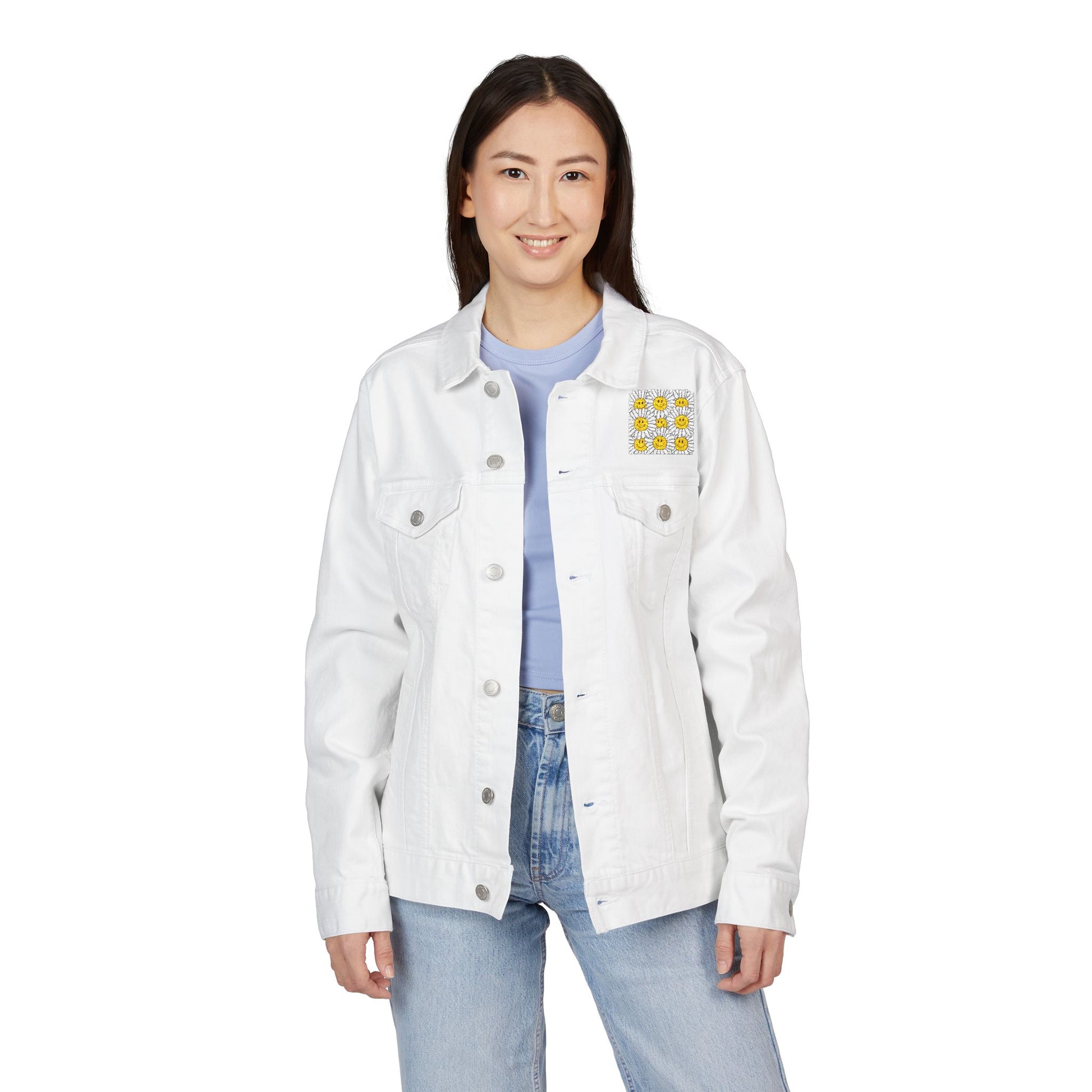 Sunshine Embroidered Unisex Denim Jacket