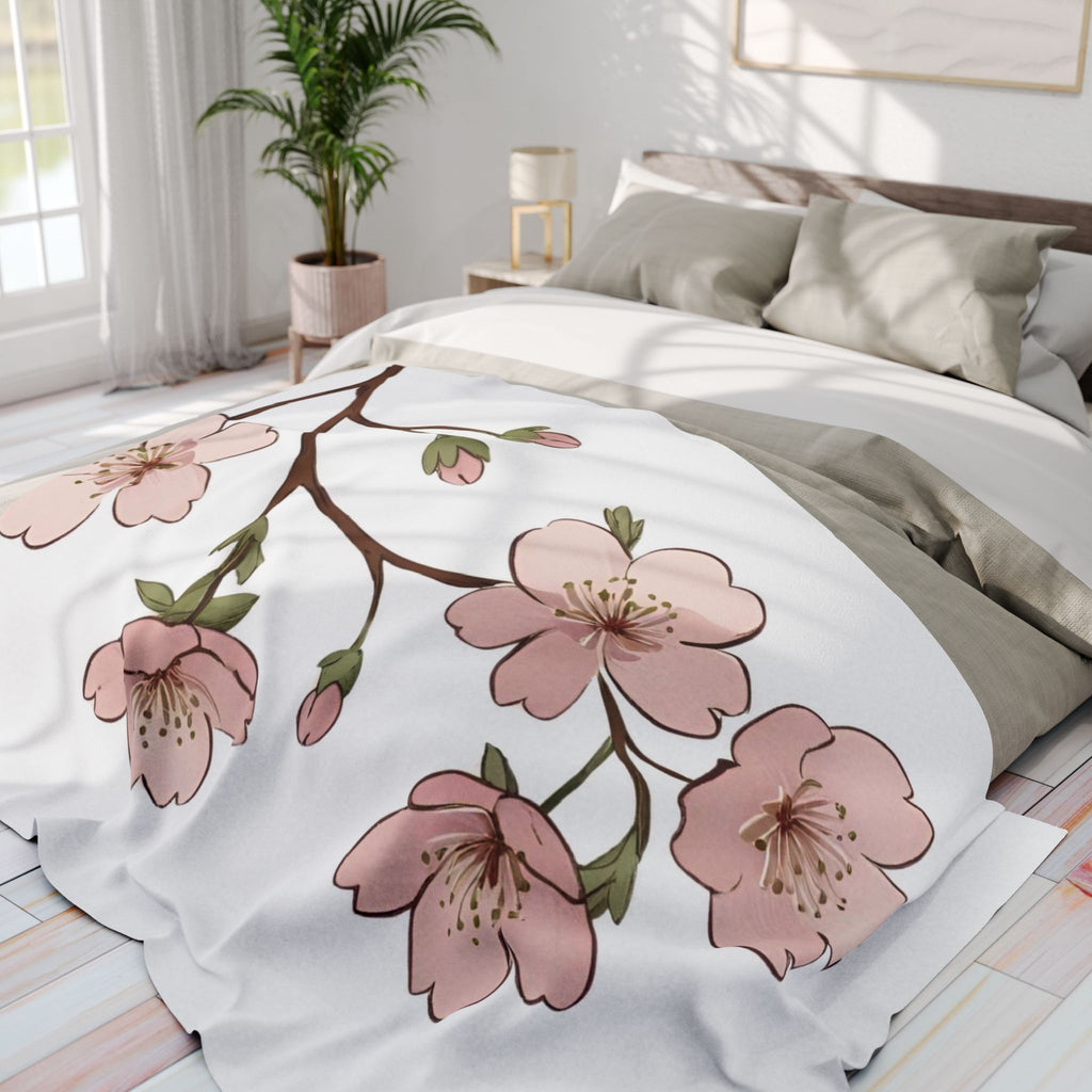 Cherry Blossom Arctic Fleece Blanket