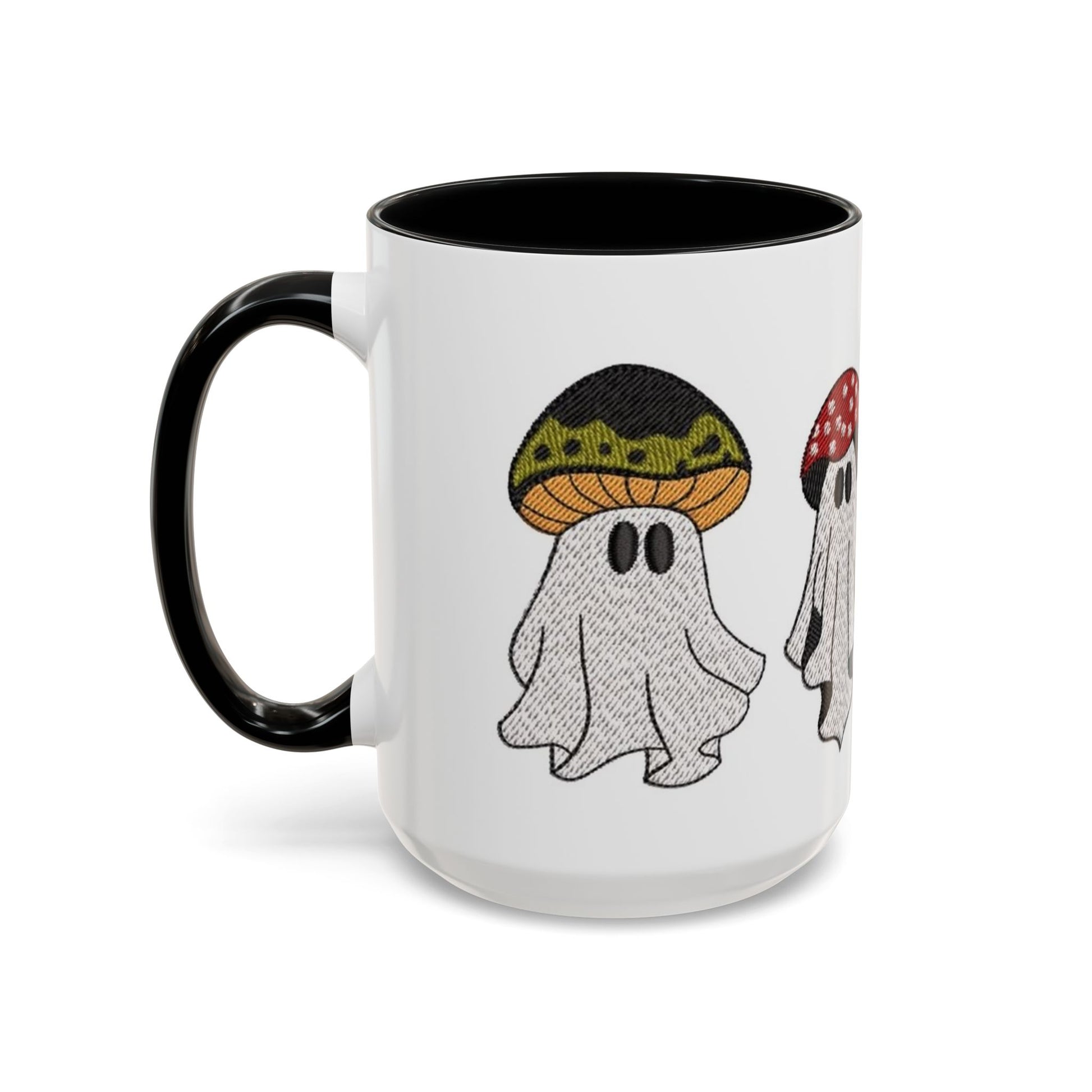 Whimsical Ghost & Mushroom Coffee Mug