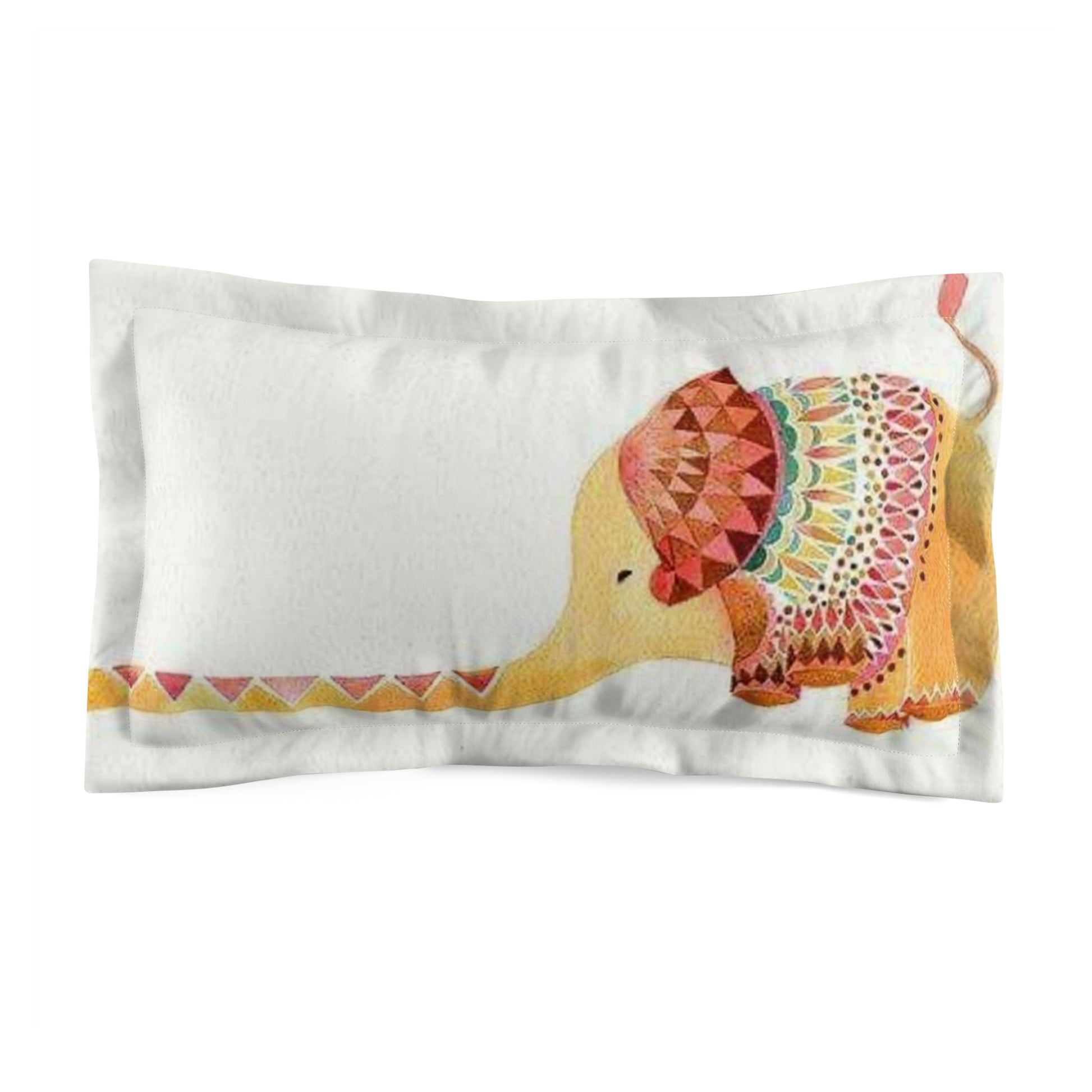 Colorful Elephant Pillow Sham