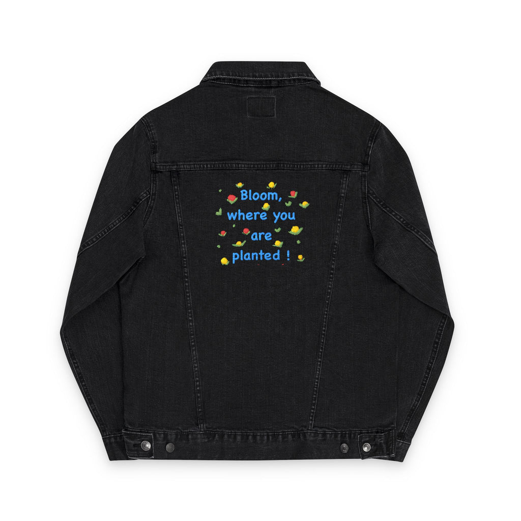 Embroidered floral design unisex Denim Jacket