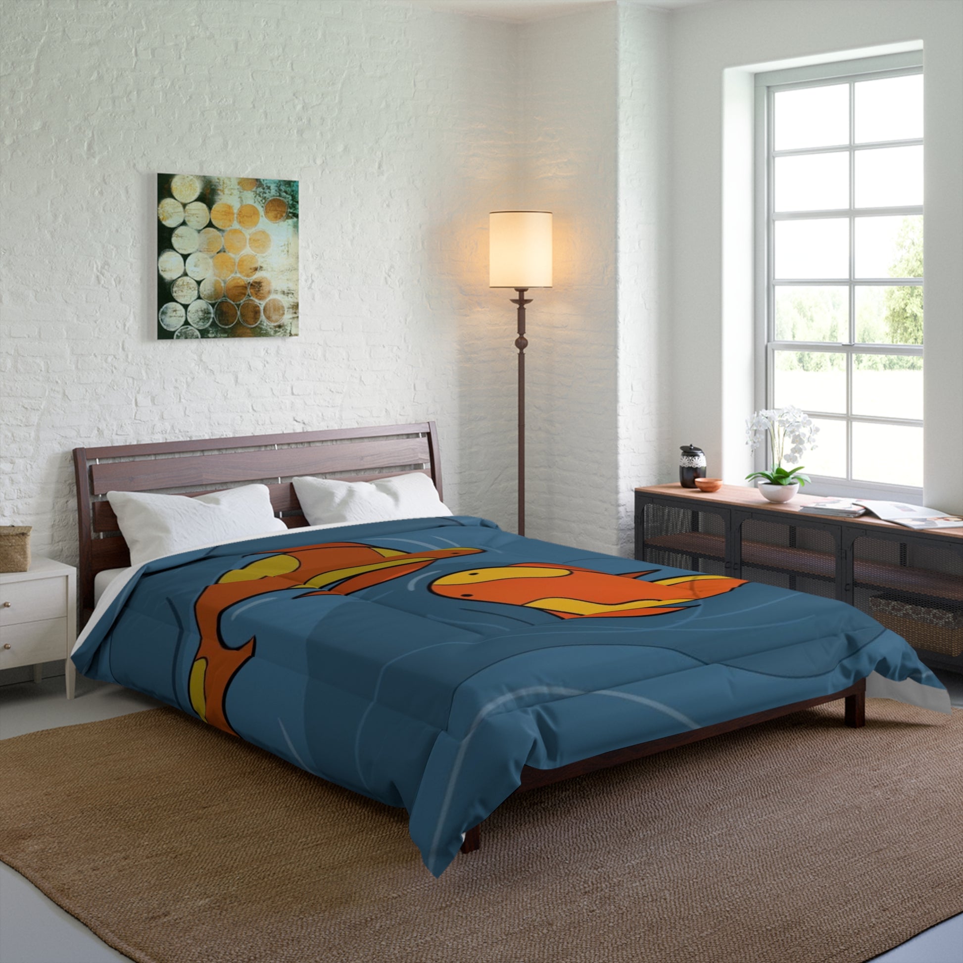 Tranquil Koi Fish Comforter | Unique Bedroom Decor