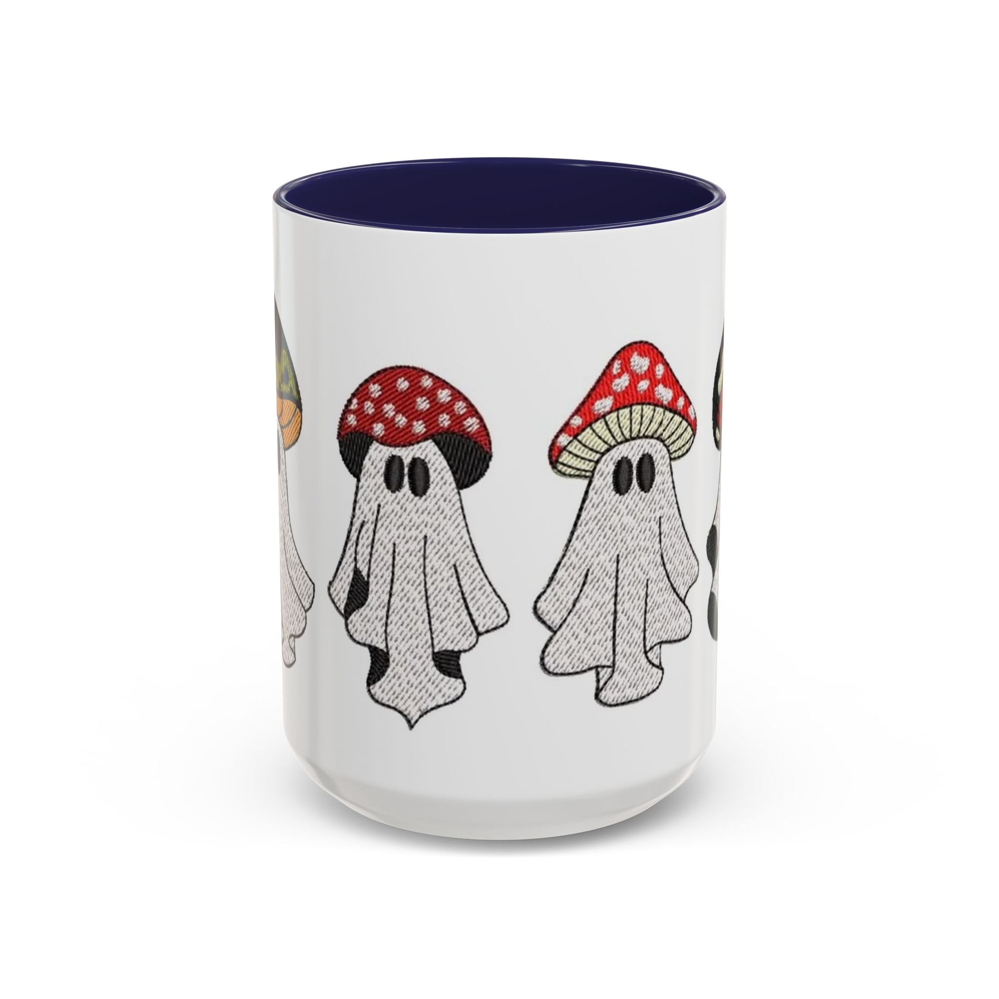 Whimsical Ghost & Mushroom Coffee Mug