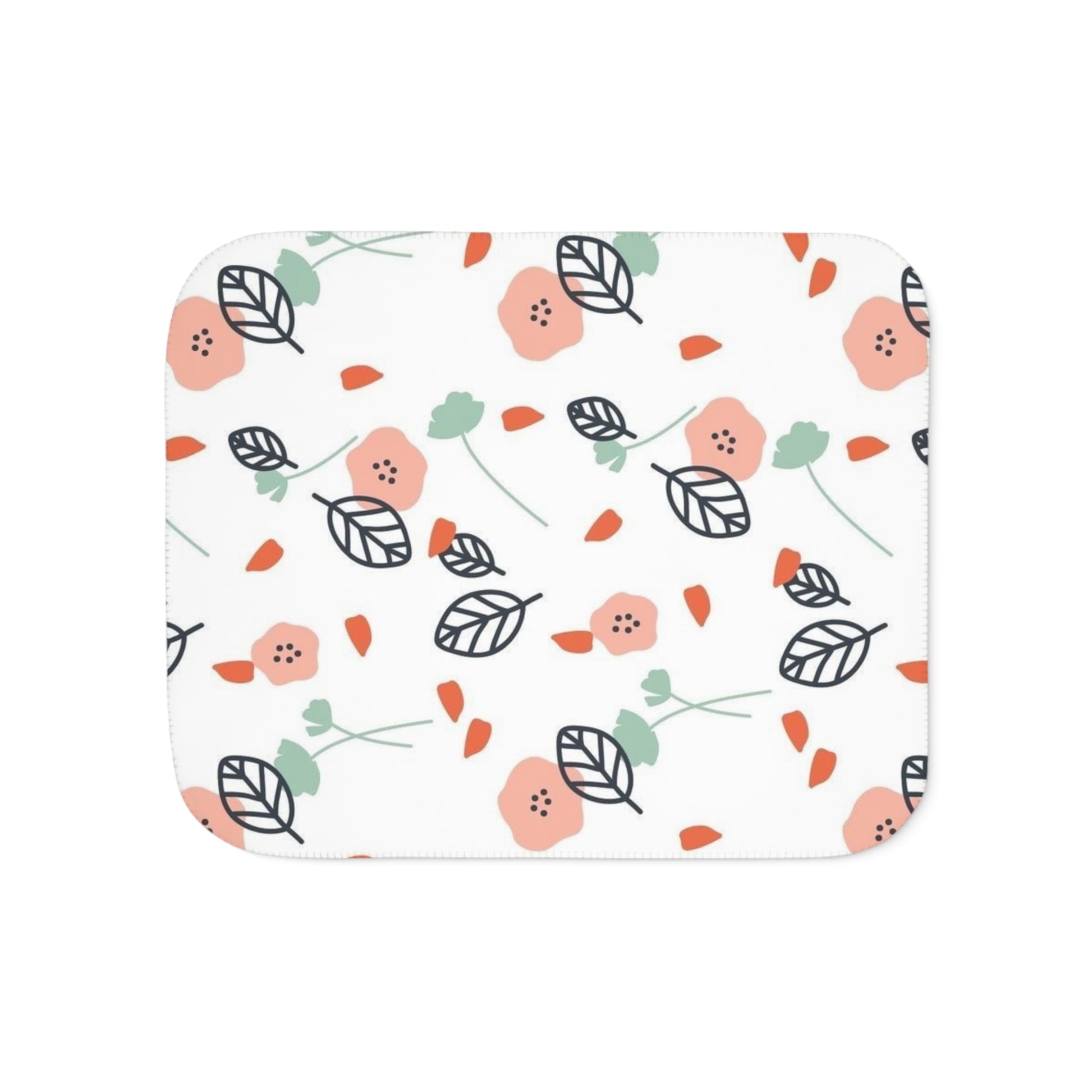 Cozy Floral Sherpa Blanket, Soft Throw
