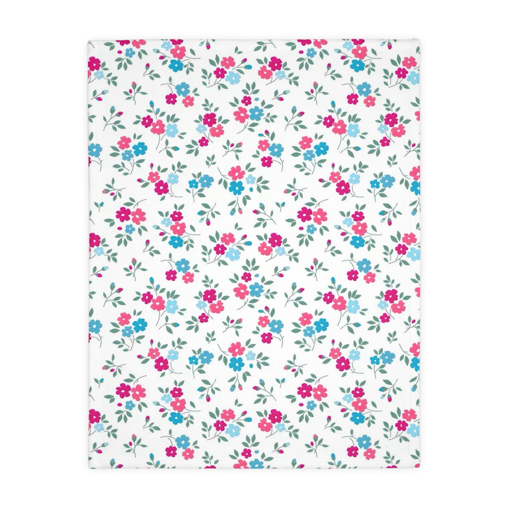 Cozy Floral Velveteen Blanket