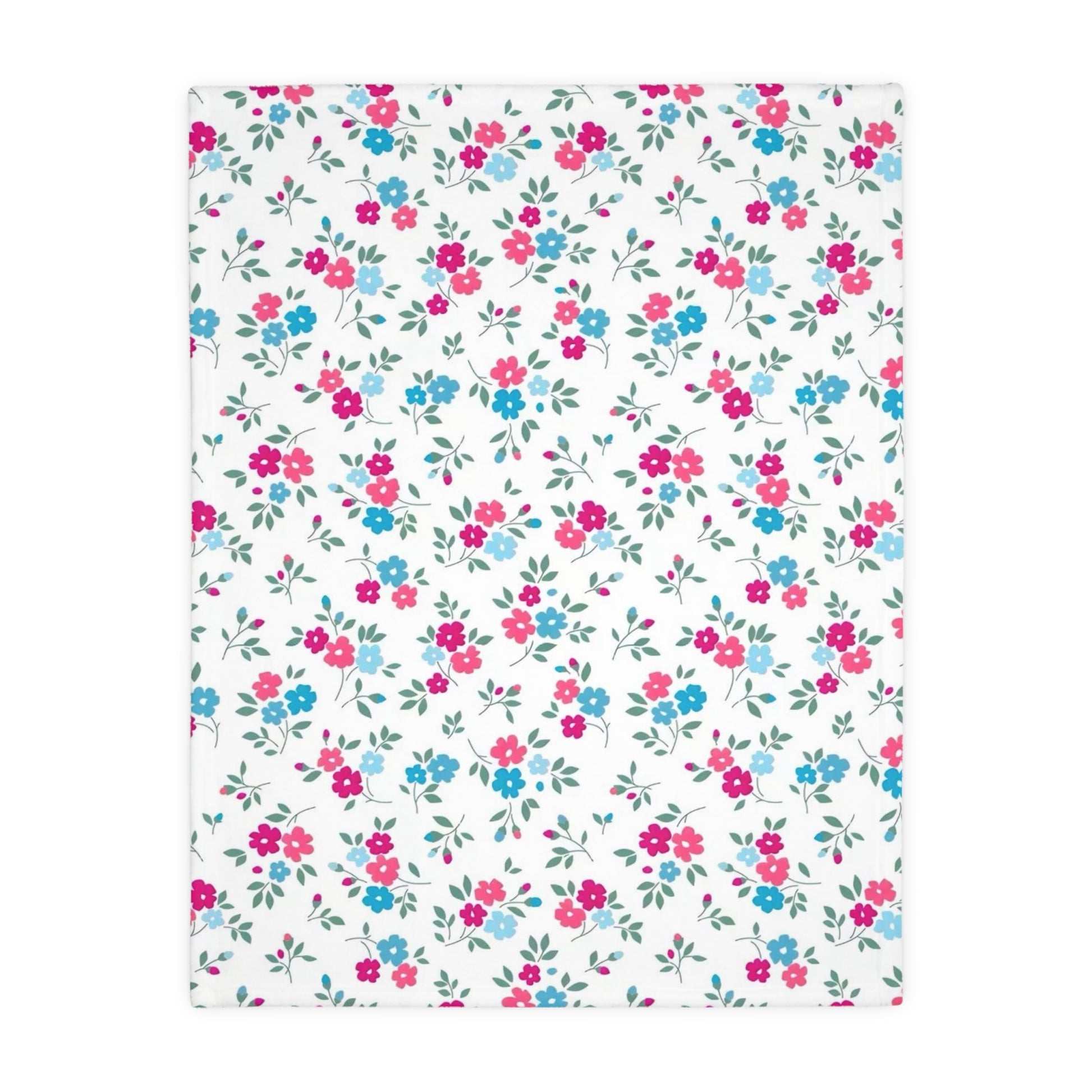 Cozy Floral Velveteen Blanket