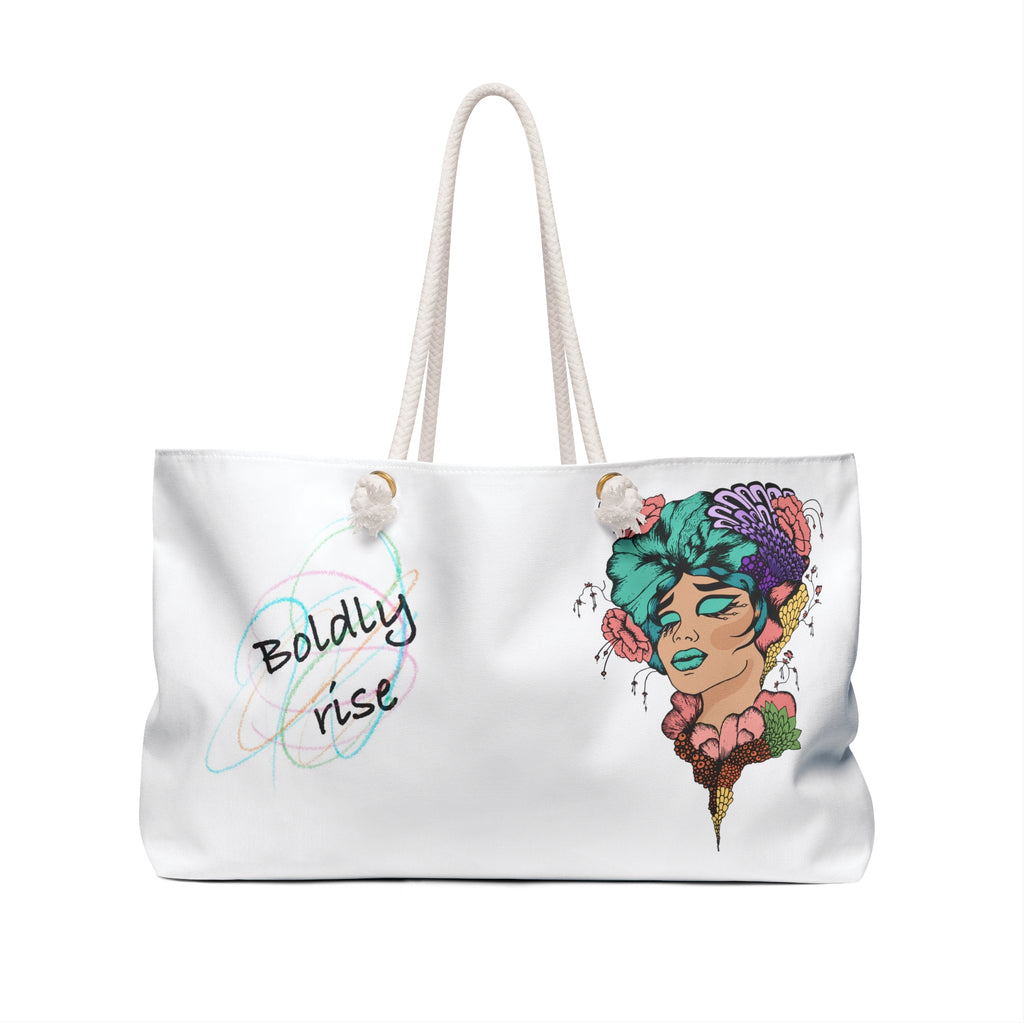 Boldly Rise Boho Travel Tote Bag