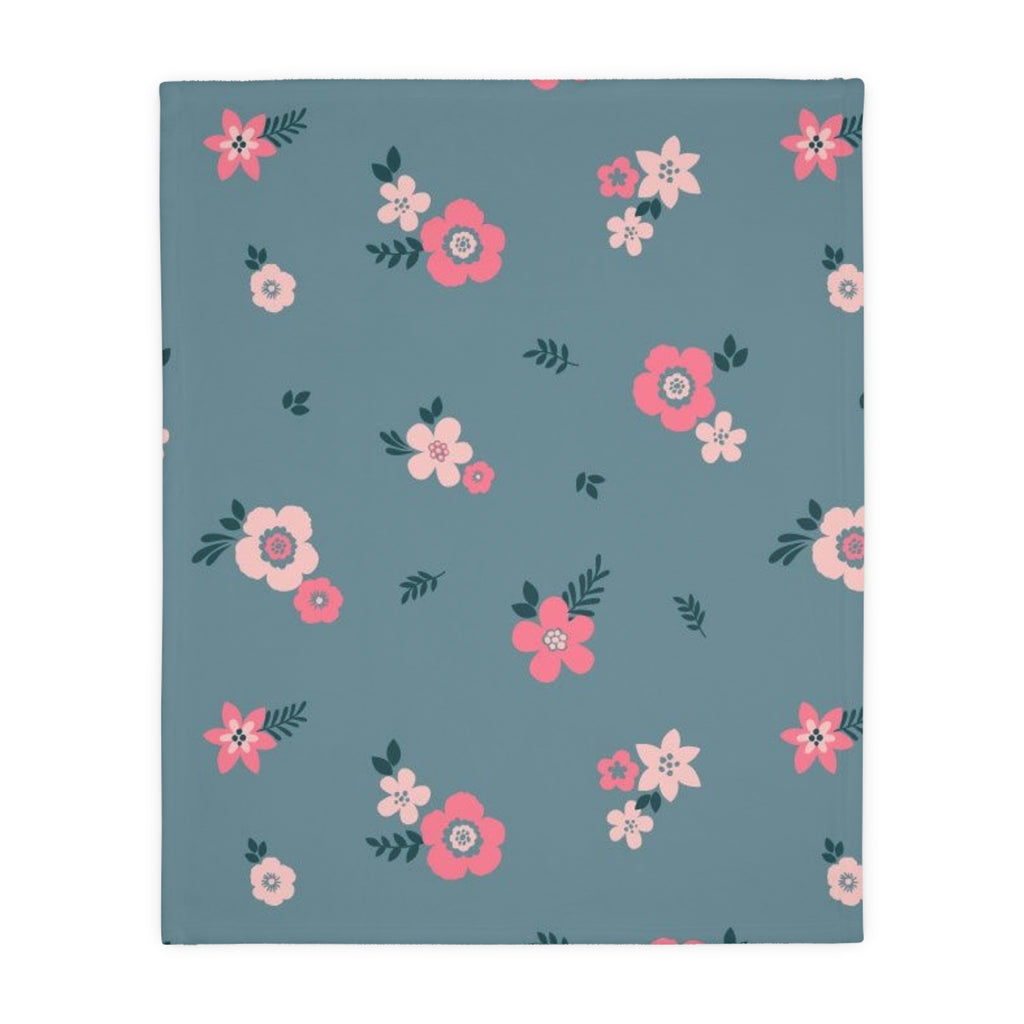 Floral Velveteen Microfiber Blanket – Cozy Home Decor