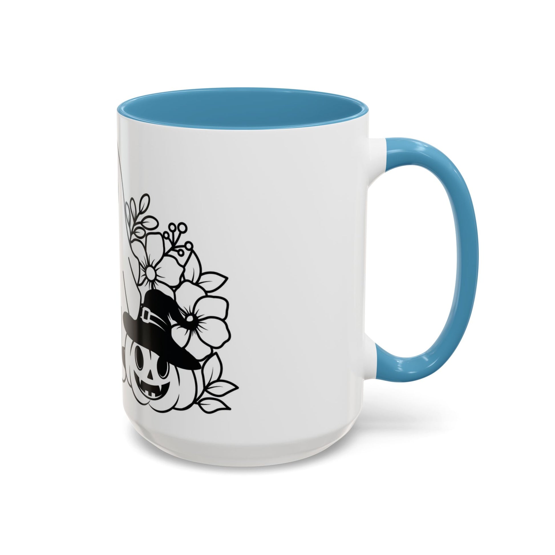 Spooky Halloween Coffee Mug - Ghost and Pumpkin Design